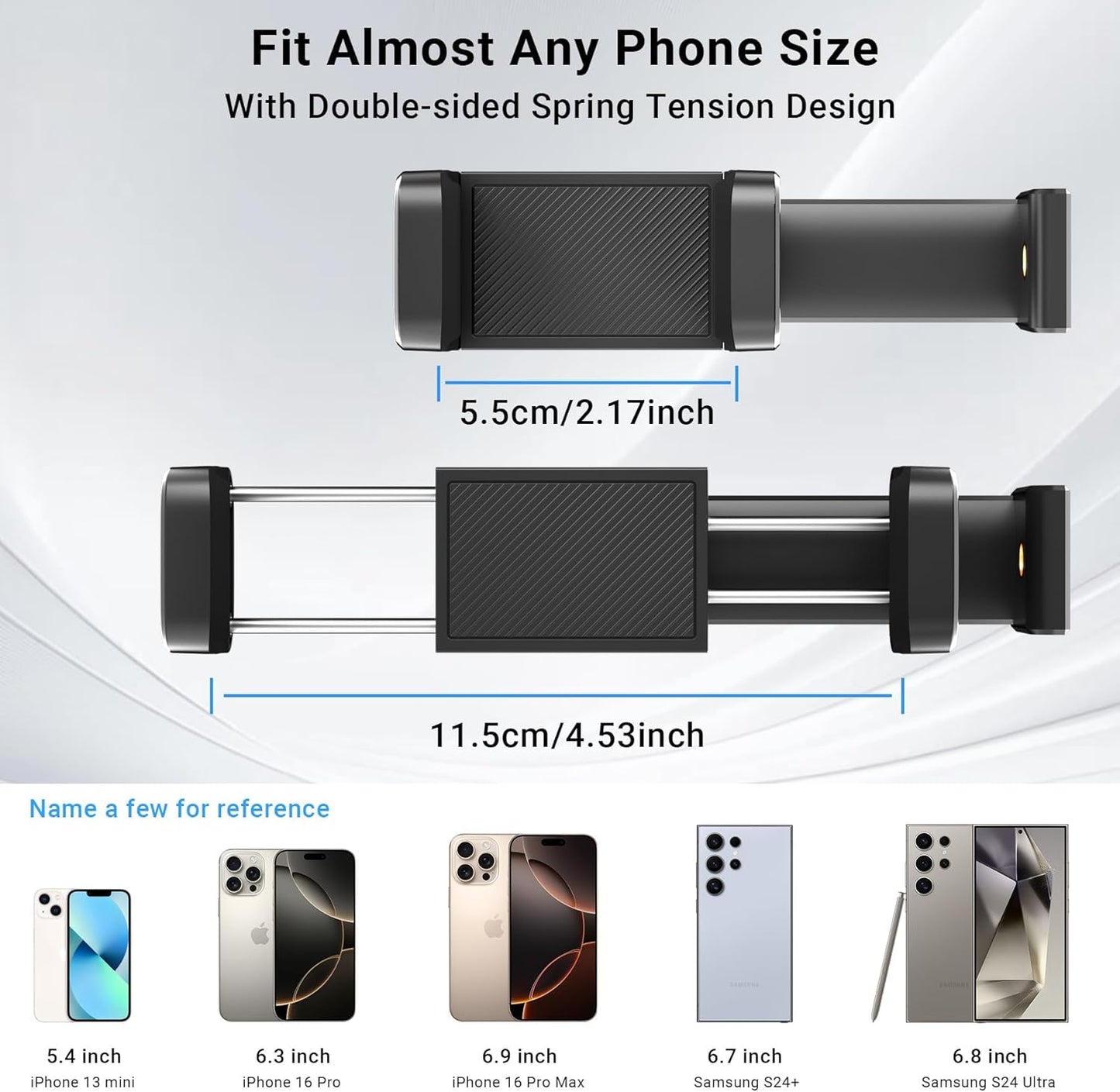 Voinap 360 180 17 16 15 S25, Phone Tripod Mount with Cold Shoe, Rotation & TiltTilting Cell Phone Clamp Adapter