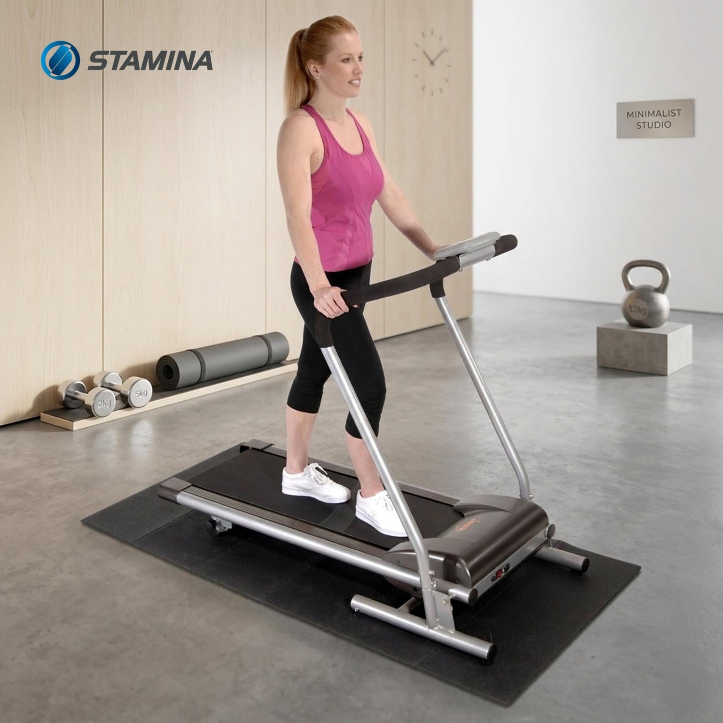 Stamina Fold-to-Fit Folding Equipment Mat (84-Inch by 36-Inch), Black