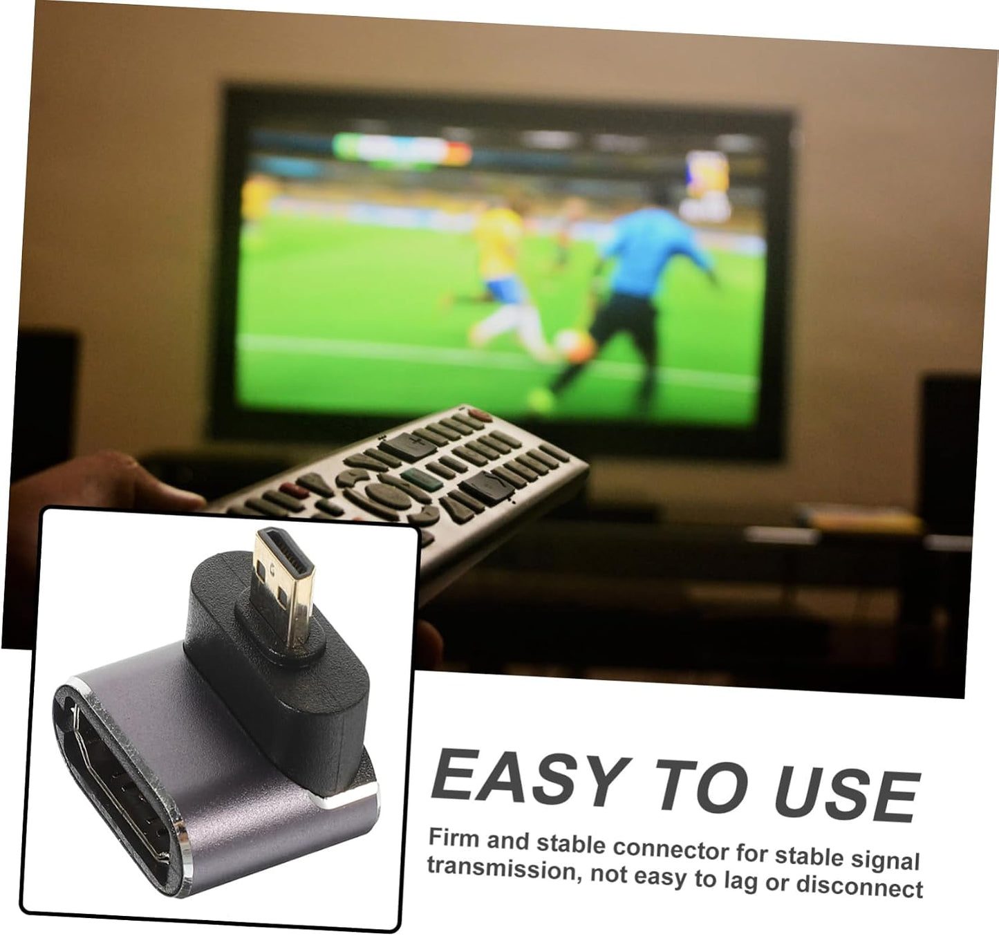 Veemoon Video Connector Adapter for Laptop and Projector Female to Male Angled Converter Space-Saving Design for Signal