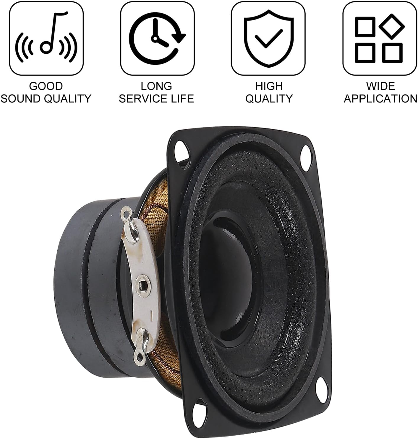 ALMOCN 2PCS 2" 8Ohm 10W DIY Small Full Range Audio Speaker Stereo Woofer Loudspeaker for Arduino and DIY Speaker