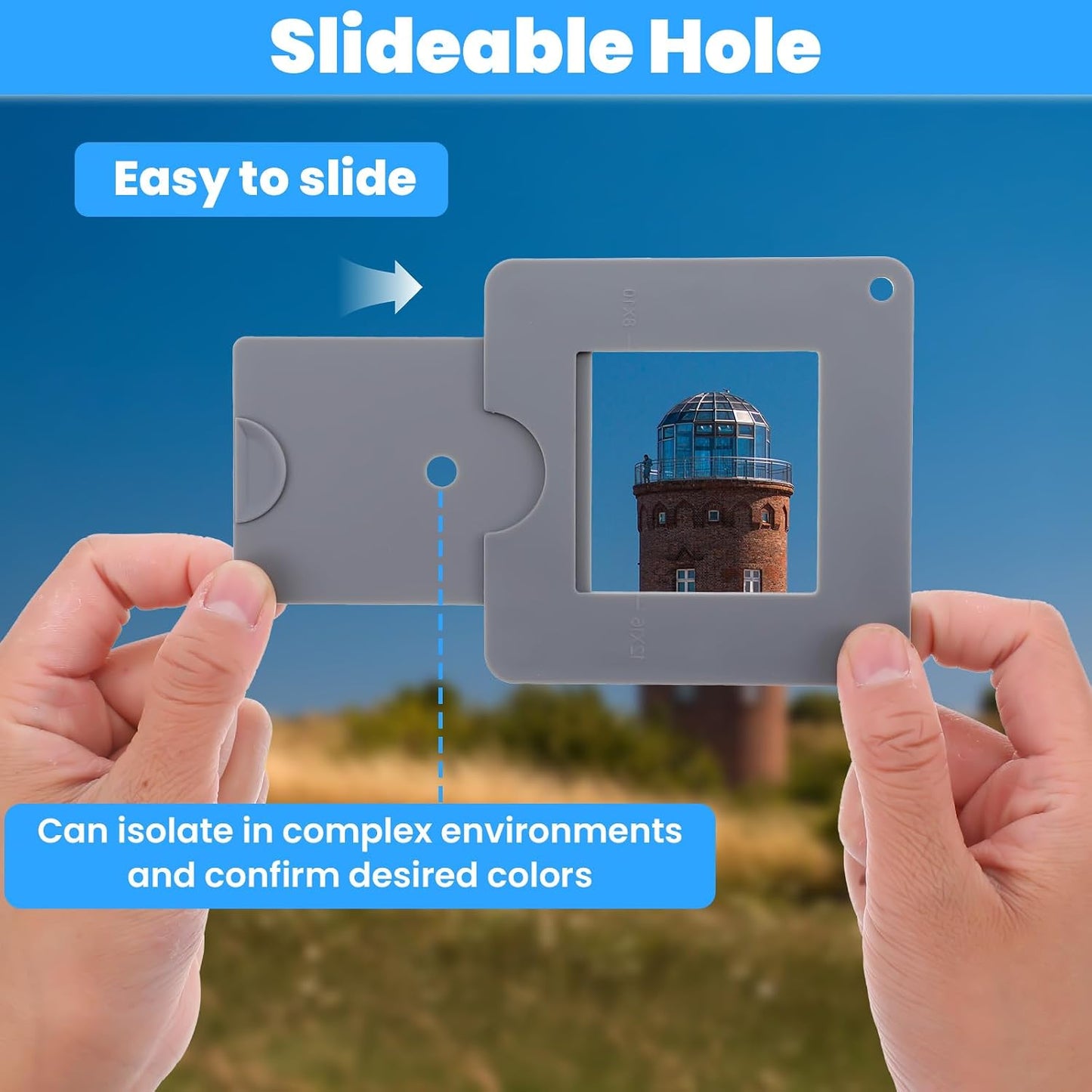 XLIUAX 2Pcs Portable View Finder, View Finder with Sliding Mechanism, Adjustable Custom Viewfinder, Color Isolation