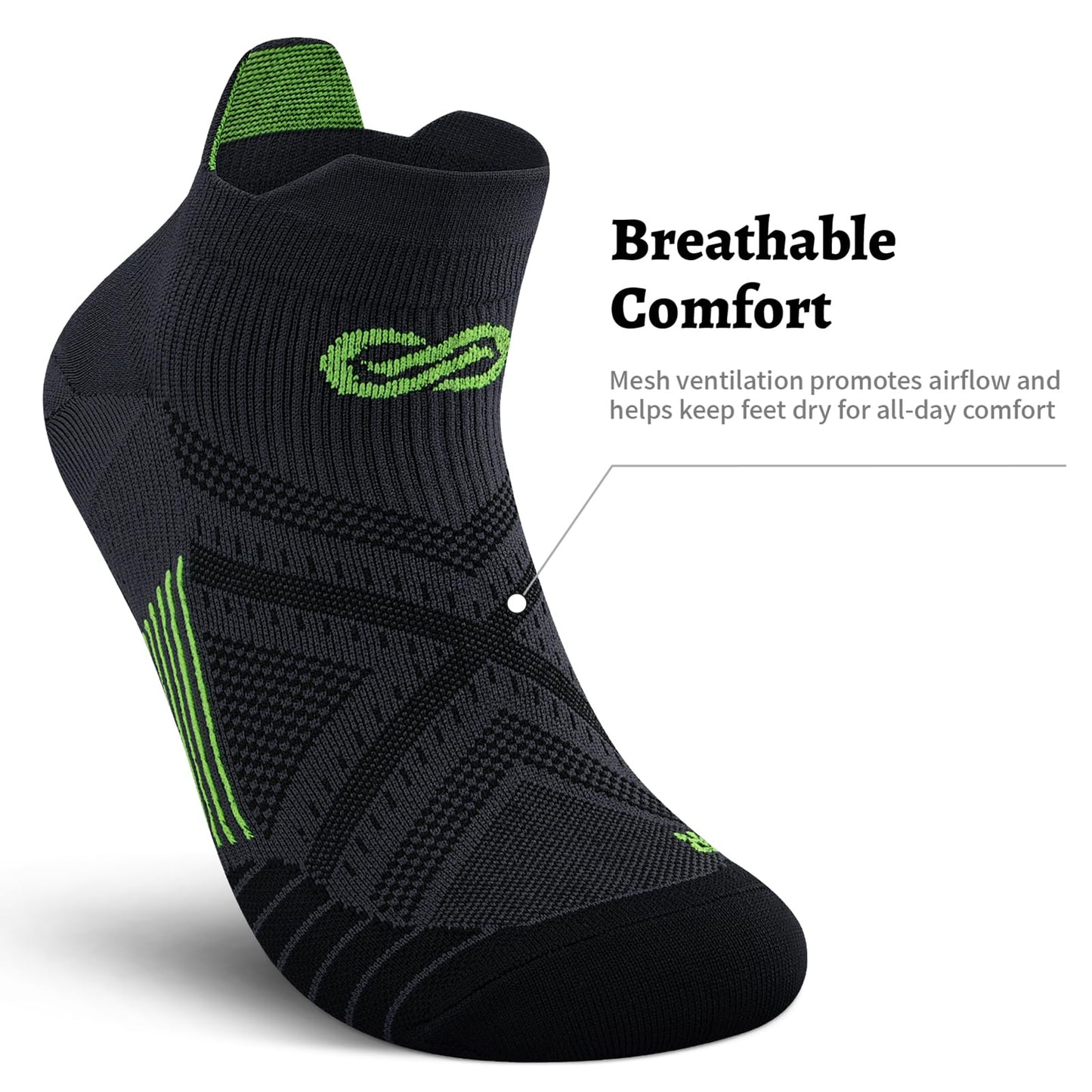 PAPLUS Compression Socks for Men & Women, Low Cut Ankle Running Socks with Arch Support, Plantar Fasciitis Relief for Walking, Cycling, Golf, Travel, Nurses