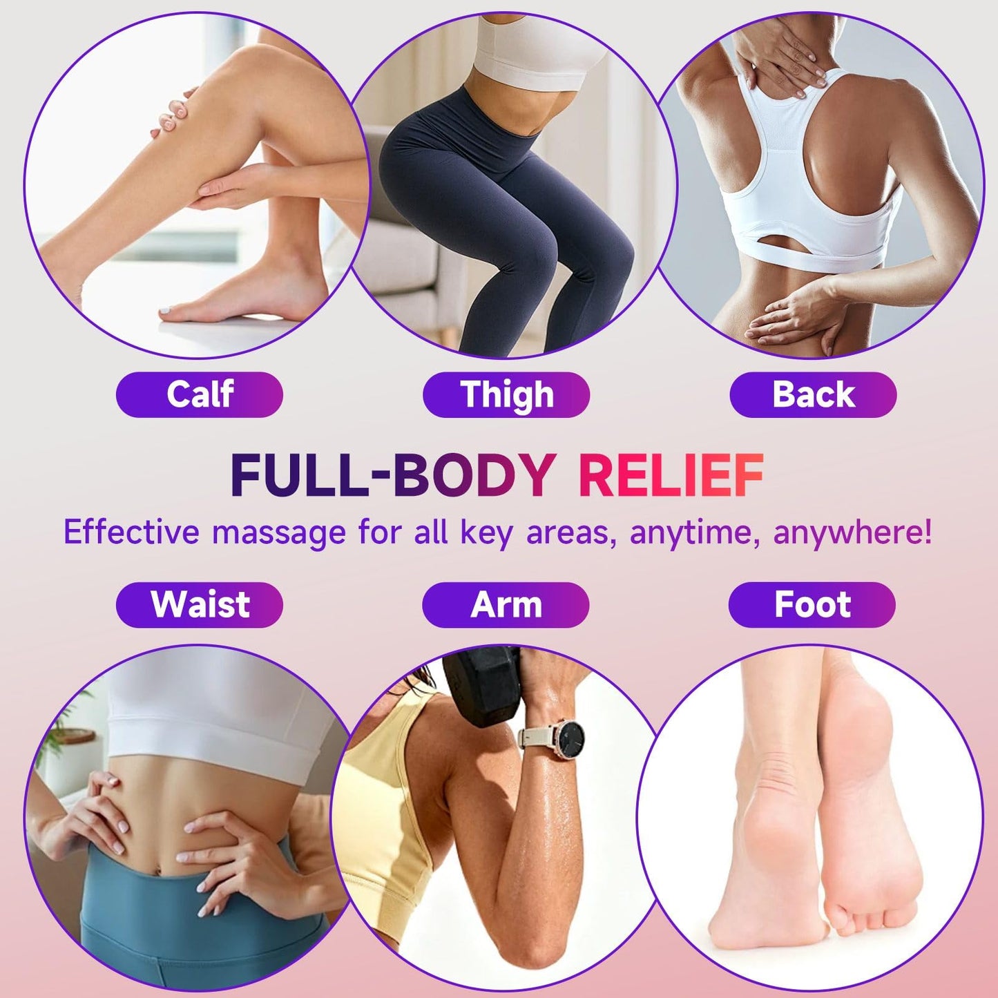 LOVMASSG 24-Heads Massage Gun Set for Full-Body Recovery, Deep Tissue Percussion Muscle Massager with 9 Modes, Quiet High-Power Back Massager for Gym, Office & Home,