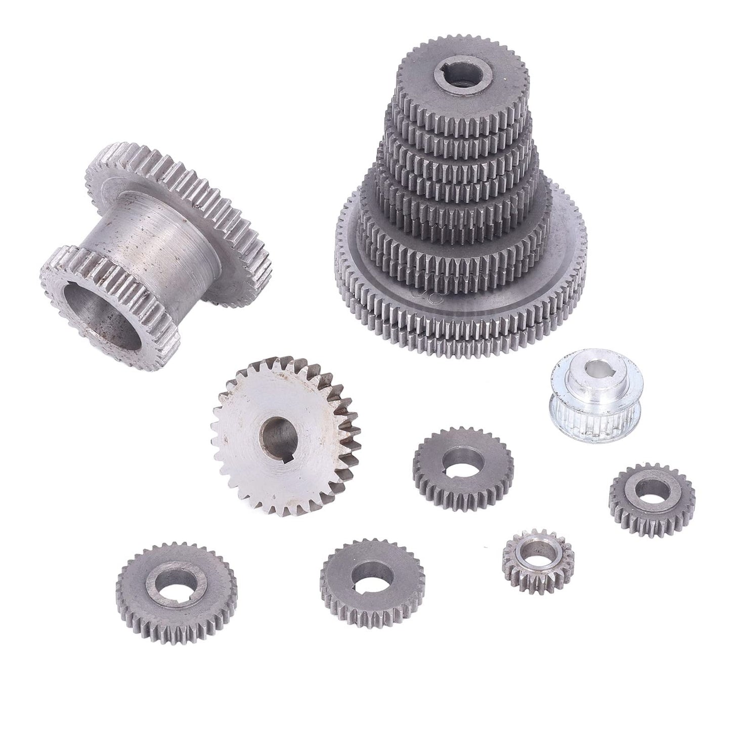 Metal Gears, Mini Gears Set, Metal Lathe Gears Kit Multiple Sizes Mini Lathe Replacement Gears for Cutting Machine for CJ0618 Mini Lathes & Milling Machines