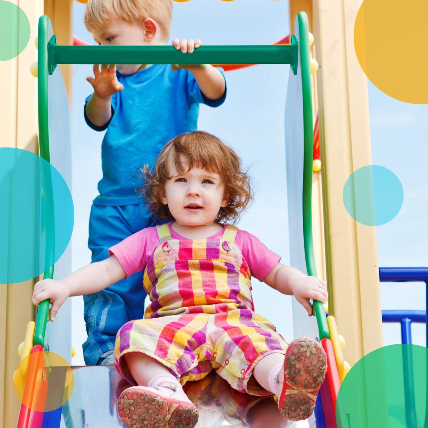 Dunzy 6 Pack 16.5 Inch Monkey Bars Playground Ladder Rungs Monkey Bar Kit Playground Accessories Ladder Rungs Swing Set Grab Handles for Kids Backyard Outdoor Indoor Jungle Climbing(16.5 Inch,Green)