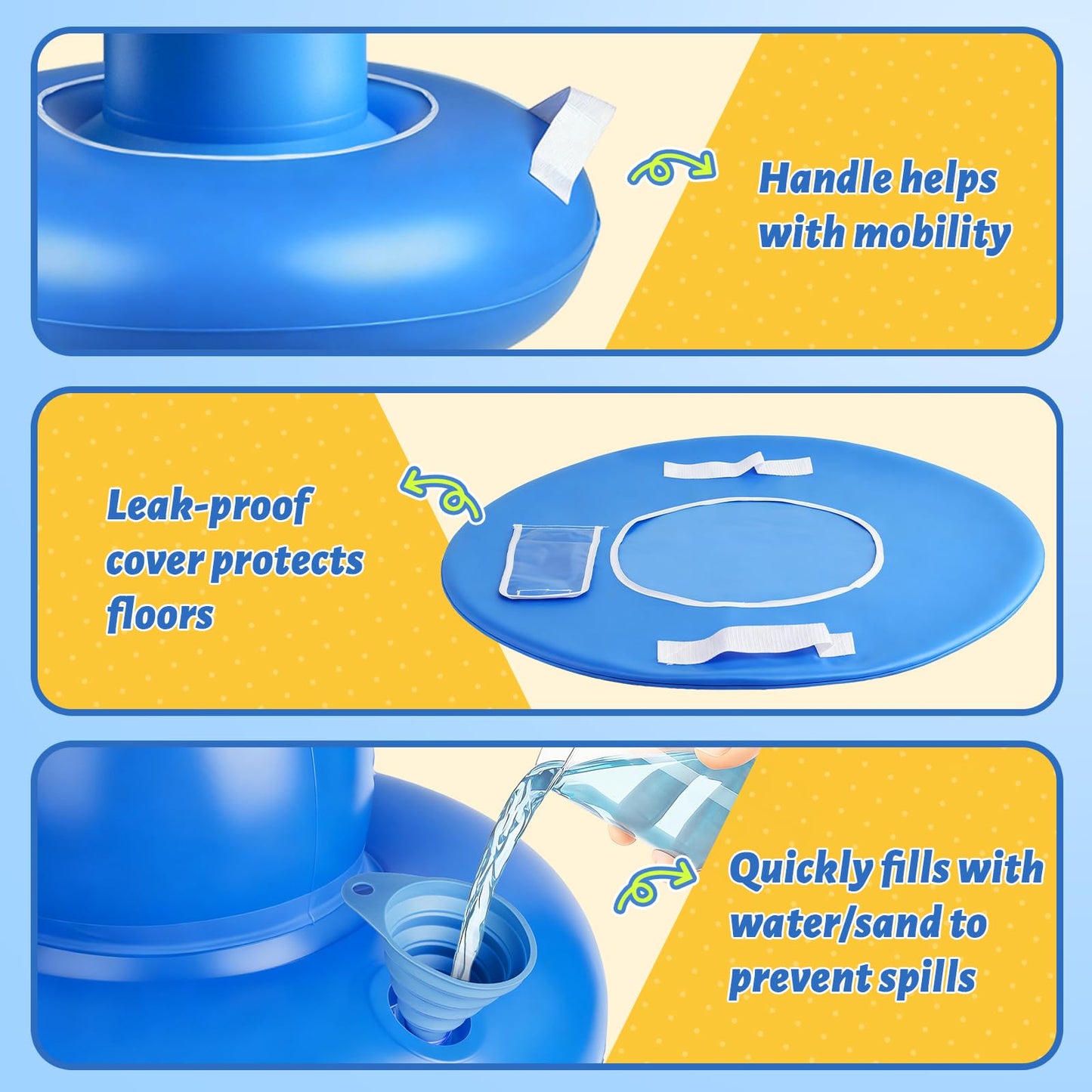 Inflatable Punching Bag for Kids 3-12, Boxing Equipment for Kids and Adults, Christmas, Birthday Gifts, Punching Bag Practice Karate, Taekwondo(Blue)
