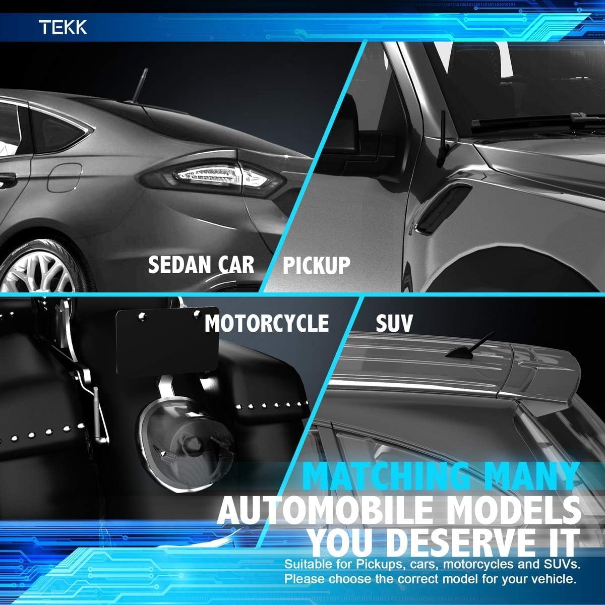 Tekk 1500/2500 3500/1994-2026 4.8 Inches Short Antenna Compatible with Dodge RAM Trucks / / Designed for Optimized