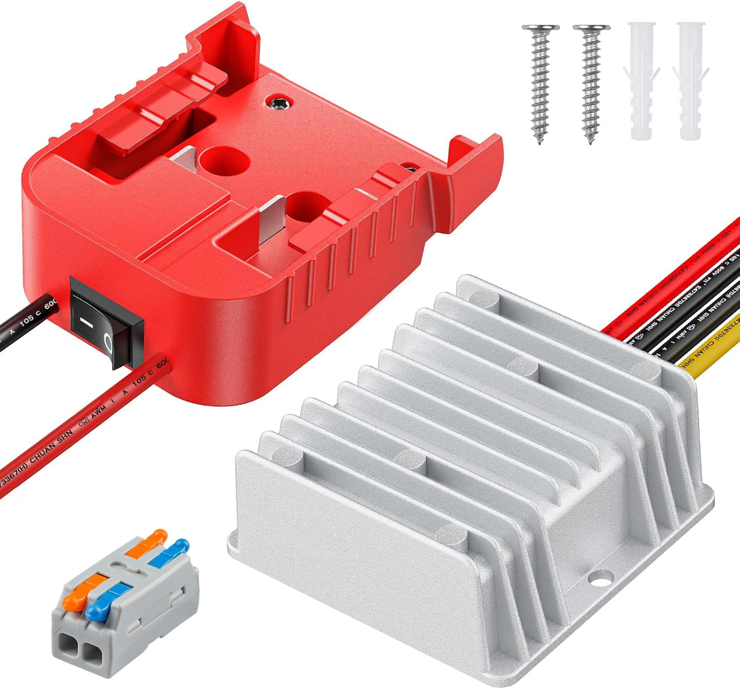 Vibit 18 12 M18 180 V to V Step-Down Converter for Milwaukee Battery, DC Power Adapter, Voltage Reducer Transformer W