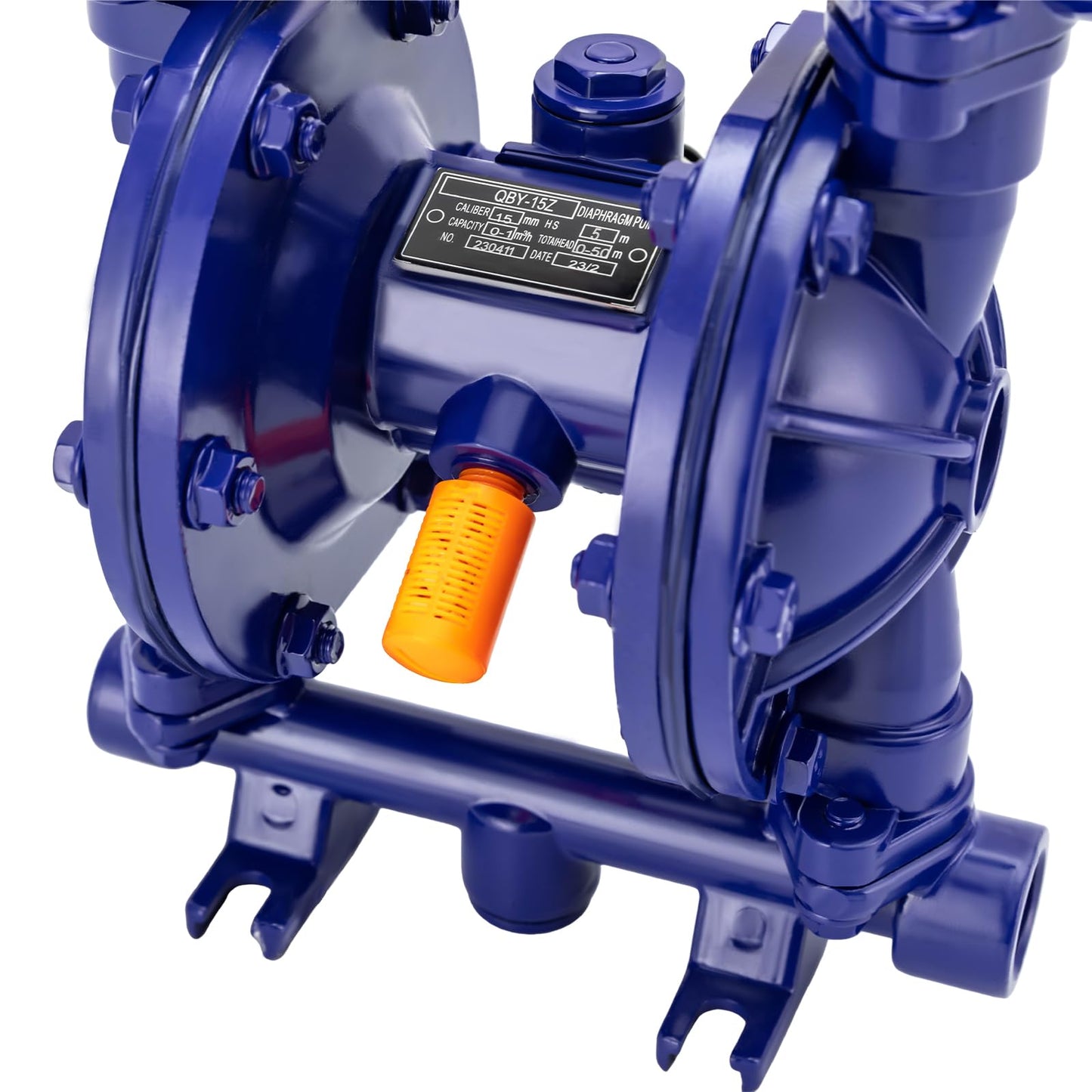 Heavy Duty Air-operated Double Diaphragm Pump Cast iron Double Diaphragm Transfer Pump 12GPM 115PSI 1/2" Inlet/Outlet For Diesel Kerosene Grease Oil