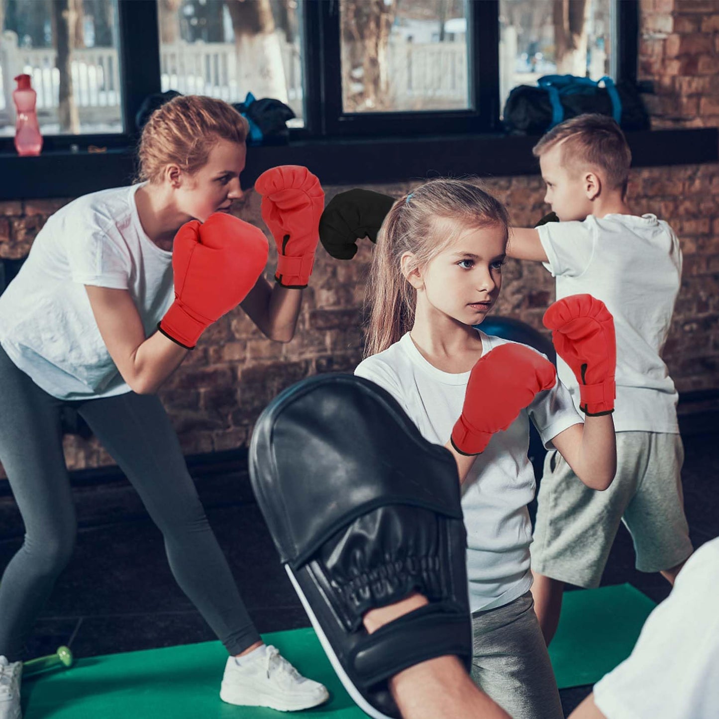Micnaron 2 Pairs Boxing Gloves for Beginners & Kids, Boxing Training Gloves Suitable for Men & Women, Lightweight Shockproof Gloves for Training & Practice