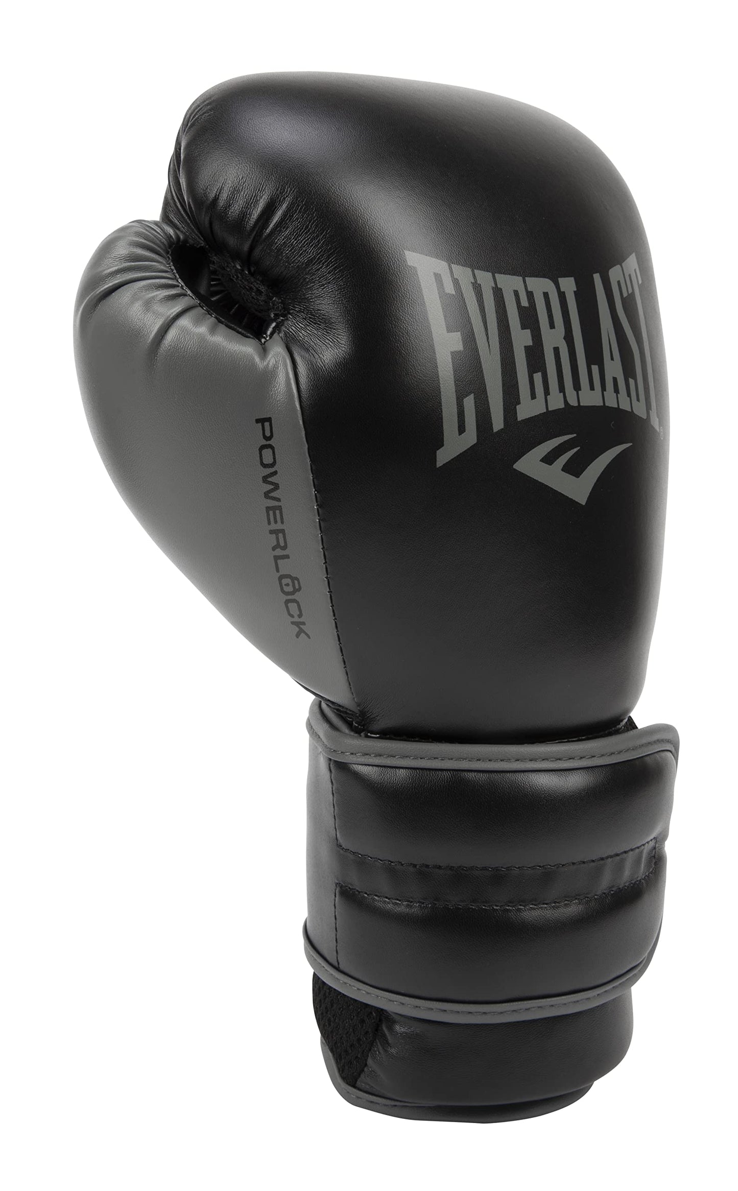 Everlast Powerlock 2 Hook & Loop Boxing Gloves | Fight Training Gloves | Hook and Loop with Durable Hand & Wrist Support | Heavy Bag & Fitness Training (Black, 16 oz)