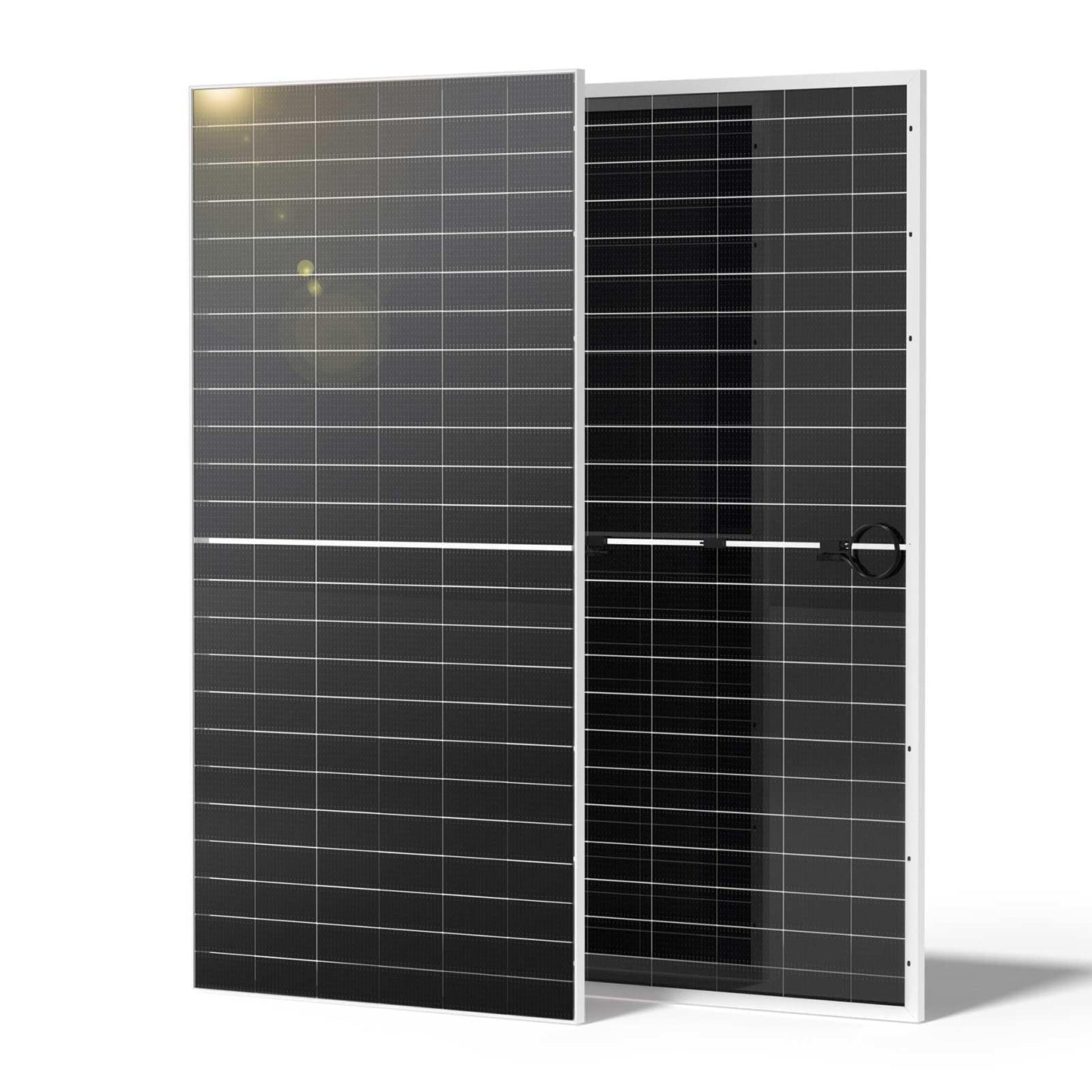 Renogy 1180W Solar Panels 2pcs 590 Watt N-Type Bifacial Solar Panel Monocrystalline 16BB 25% High Conversion Efficiency for Homes Roof Top RV Boat Camping Black