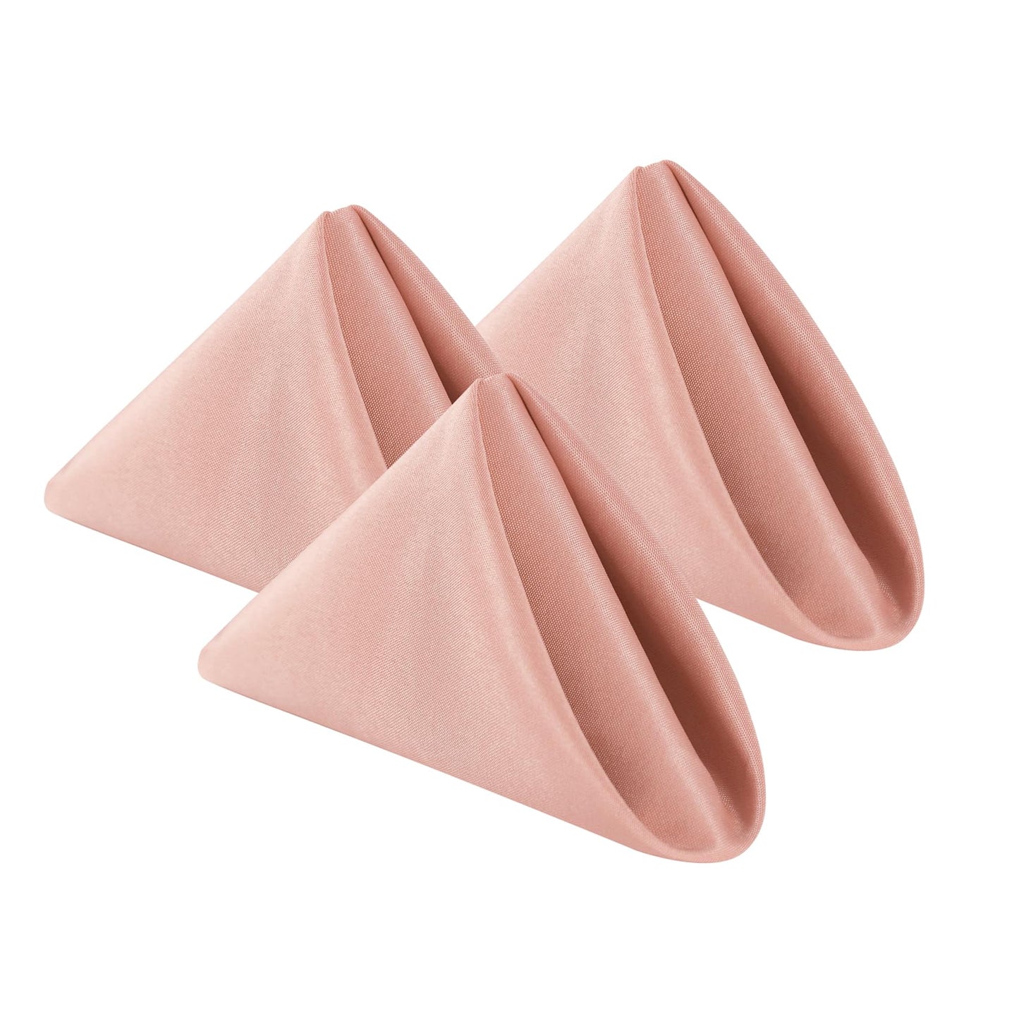 Bailarina Cloth Napkins Set of 120,17x17 inches Dinner Napkins Cloth Washable,Polyester Square Table Cloth Napkin Bulk with Hemmed Edges Ideal for Banquets, Parties and Weddings-Dusty Pink