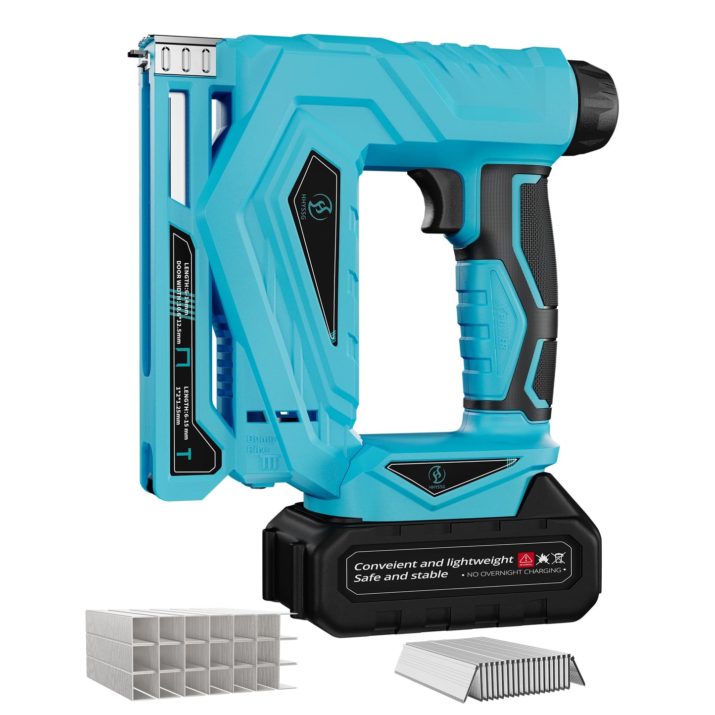 Cordless Nail Gun, 2-in-1 Brad Nailer & Staple Gun, 18V Battery Powered Electric Nailer with 2000PCS Nails & Staples, Single/Contact Firing for Upholstery, DIY, Home Repair & Carpentry