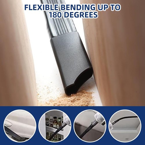 Flexible Vacuum Crevice Tool - 25" Attachment for 1-1/4" & 1-3/8" Hoses | Ideal for Tight Spaces