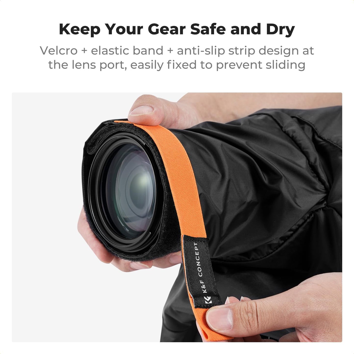 K&F CONCEPT Camera Rain Cover, Waterproof Camera Cover for Nikon Canon Sony DSLR/Mirrorless Cameras & Lenses