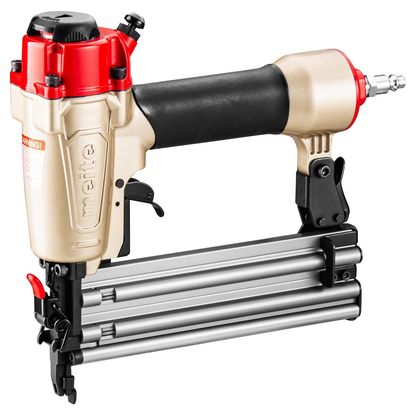 meite 18-Gauge 2-in-1 Nail Gun, Pneumatic Brad Nailer and 1/4-Inch Narrow Crown Pneumatic Staple Gun for Upholstery, Finishing, Molding, and Woodworking (FK5040)