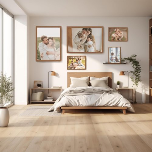 Canvas Prints - Custom Photo Wall Art | Digitally Printed Framed Canvas (8x10, Brown Wood Frame)