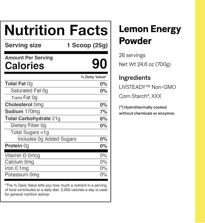 UCAN Energy Powder, Lemon, Keto, Sugar-Free Pre & Post Workout for Men & Women, Non-GMO, Vegan, Gluten-Free, Great for Runners, Gym-Goers and High Performance Athletes (28 Servings, 24.6oz)