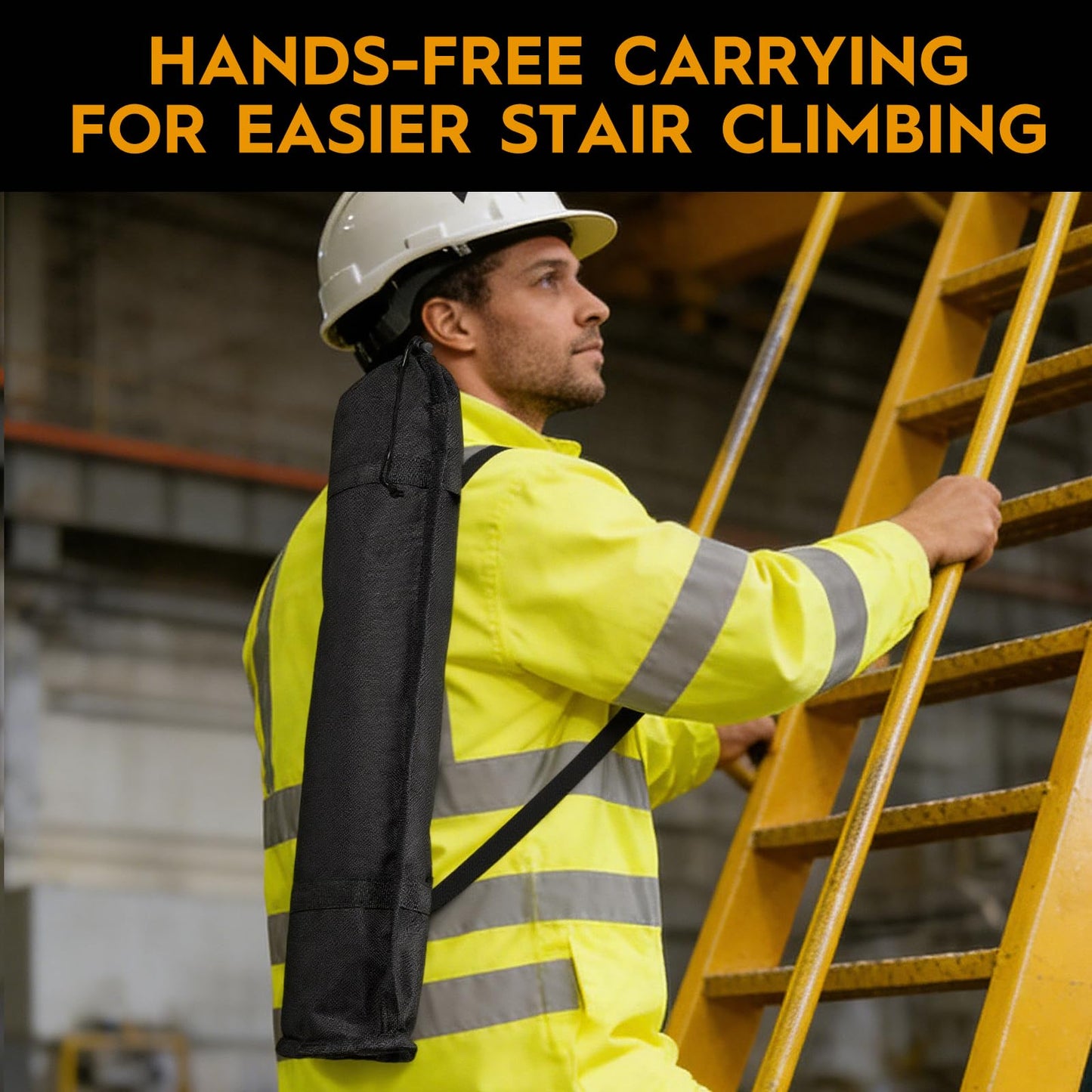 Portable Aluminum Horizontal Sliding Beam Anchor - Adjustable to Fit I or H Fall Protection Beam Anchor with Flange Widths 2.9" to 14" - Easy Installation, Meets or Exceeds ANSI & OSHA