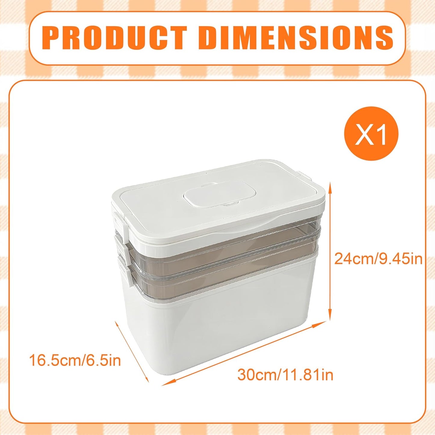 Skiennix 3-Tier Medicine Organizer - Portable First Aid Kit with Detachable Pill Box | White