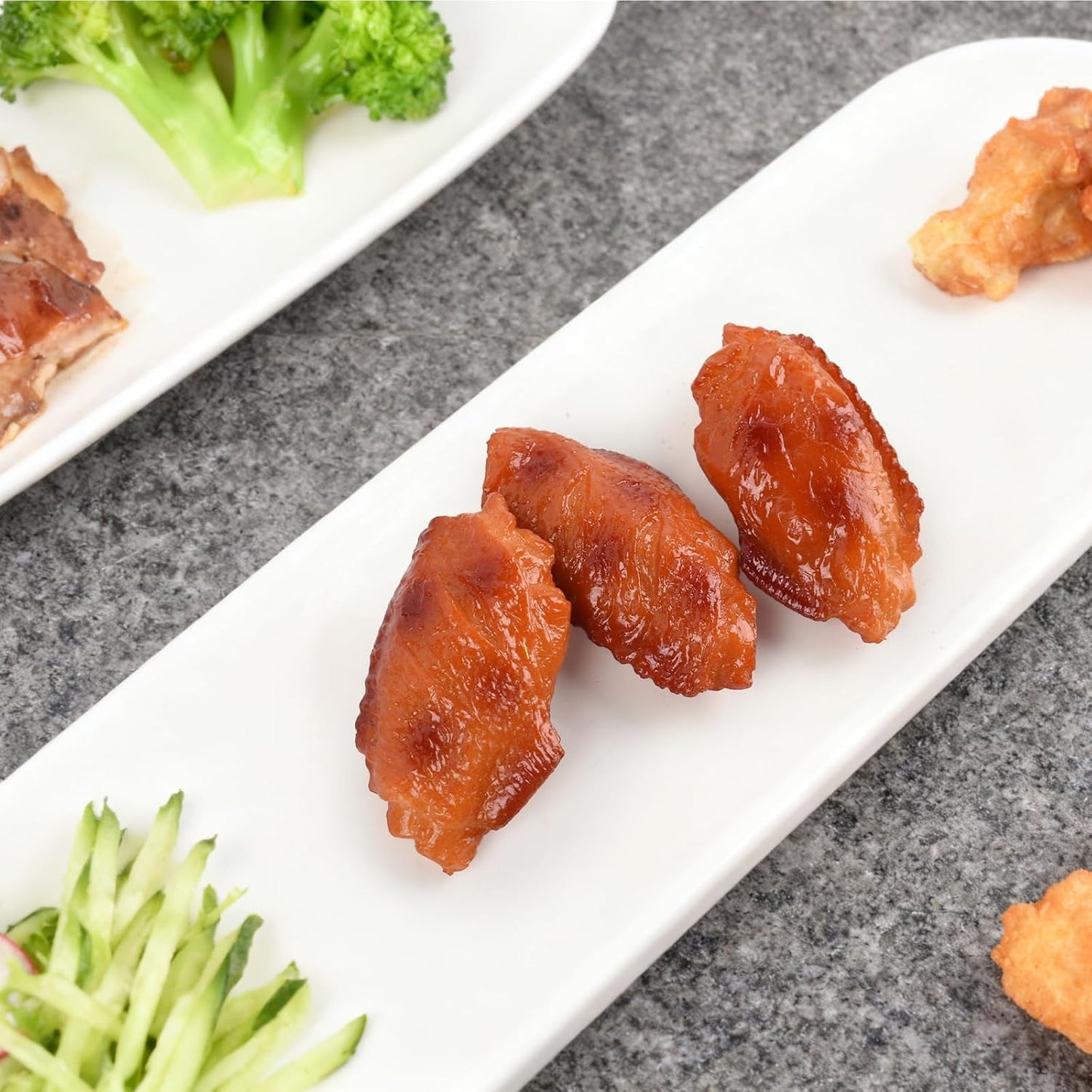 Hanycon 6pcs Artificial Chicken Leg Fake Chicken Wing Lifelike Fake Fried Food for Photography Prop Key Chain Desk