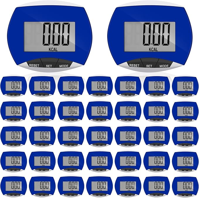 Weewooday Pedometer for Walking Steps and Miles Simple Step Counter Clip on for Walking with Digital Display Portable Tracker Pocket Pedometer Bulk for Men Women Adults Seniors