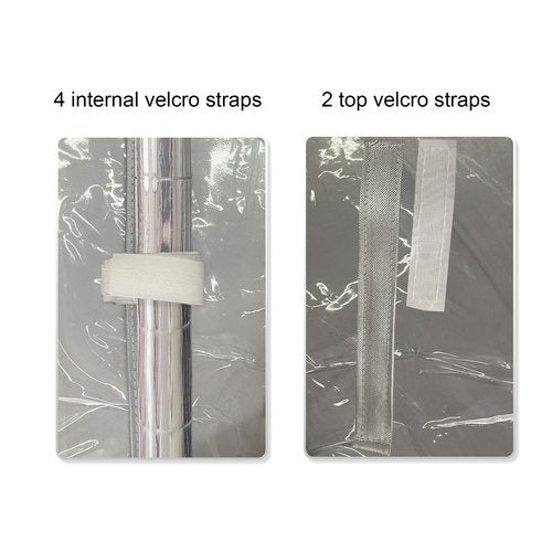 IndigoTempest9 Heavy Duty Wire Rack Cover – Transparent PVC, Waterproof, Dustproof, Full Visibility, 48 x 18 x 72 inches, Cover Only