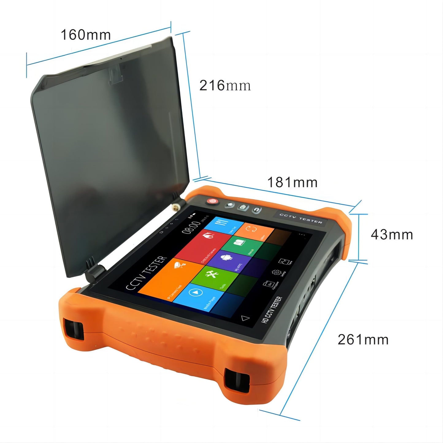 EVERSECU 8 Inch All in One Retina Display CCTV Tester,8K 32MP 12MP IP Camera Tester,4K 8MP TVI/CVI/AHD/SDI/CVBS CCTV Monitor Support DMM, OPM, VFL, TDR,Network Tools,WiFi,HDMI