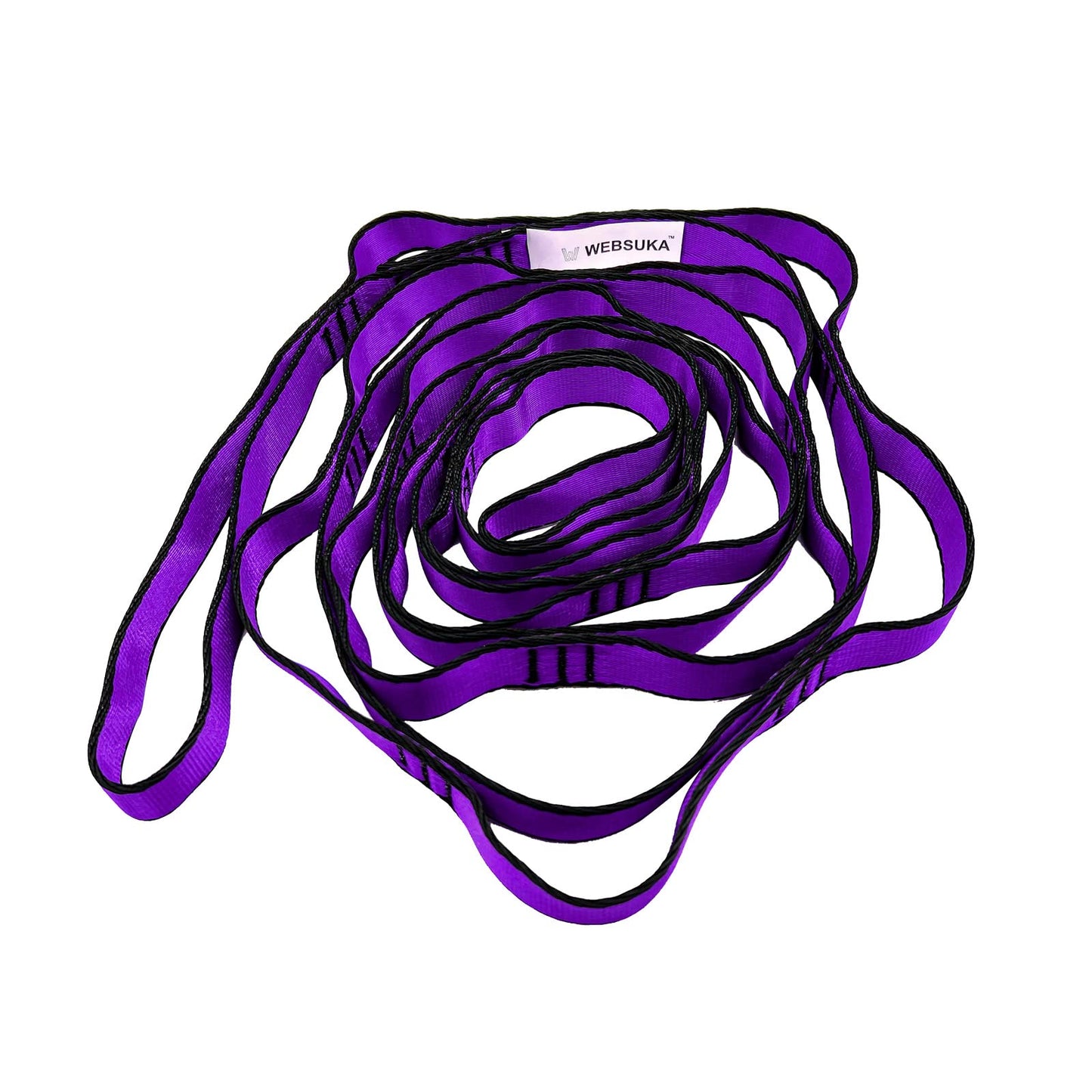 WEBSUKA 40 Inches Aerial Yoga Hammock Daisy Chains Strap, Strong 22kN Adjustable with 10 Loops, No Stretch, Climbing Strap Nylon Chain Sling FOR Aerial Yoga,Swing, Hammock, Suspension, Exercise