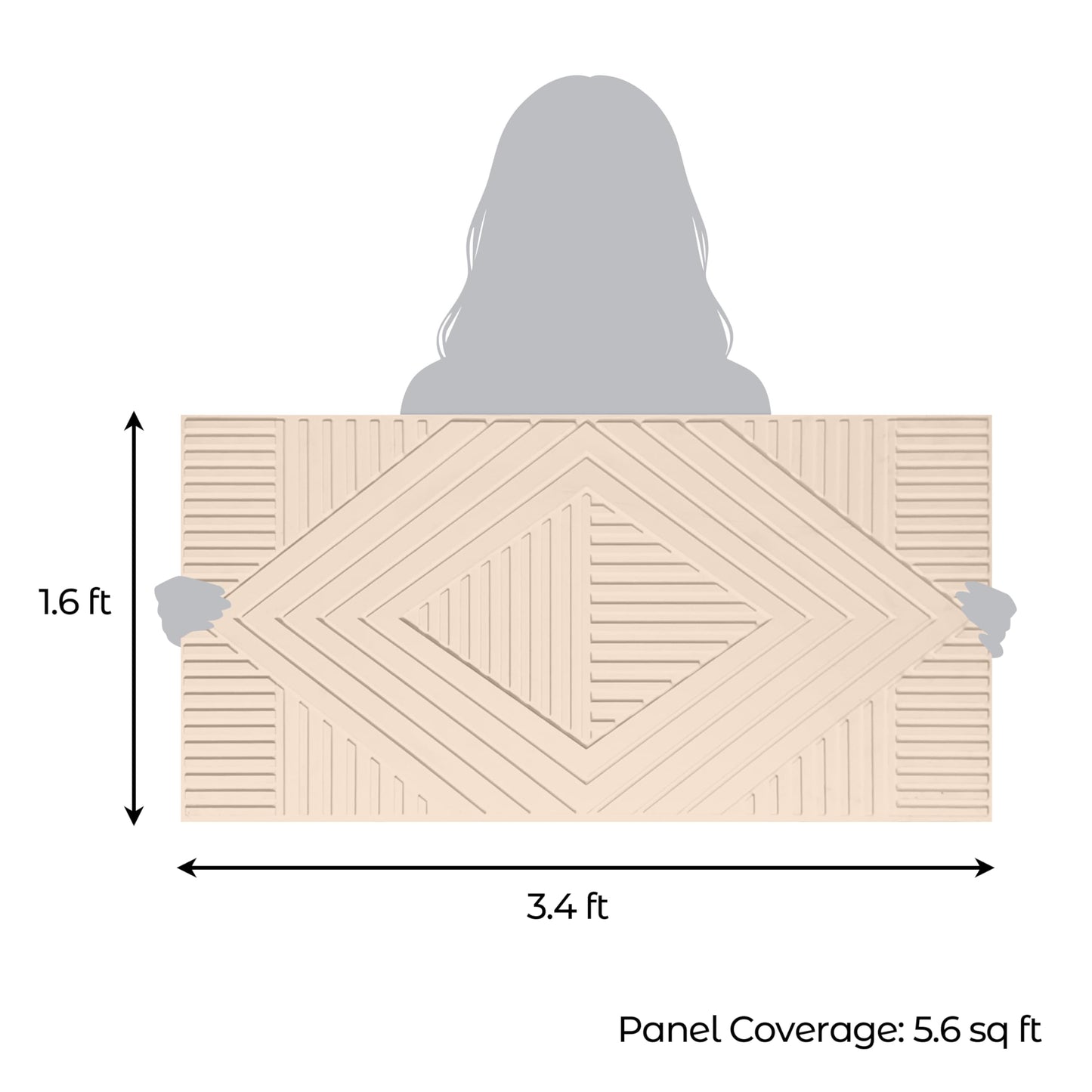 Dundee Deco 3D Peel and Stick Wall Panels - Soft-Touch Matte Finish, 1.6 ft X 3.4 ft, Thick Self-Adhesive Panels for Home & Commercial Interiors - Moccasin - Set of 10, Covers 55 sq ft