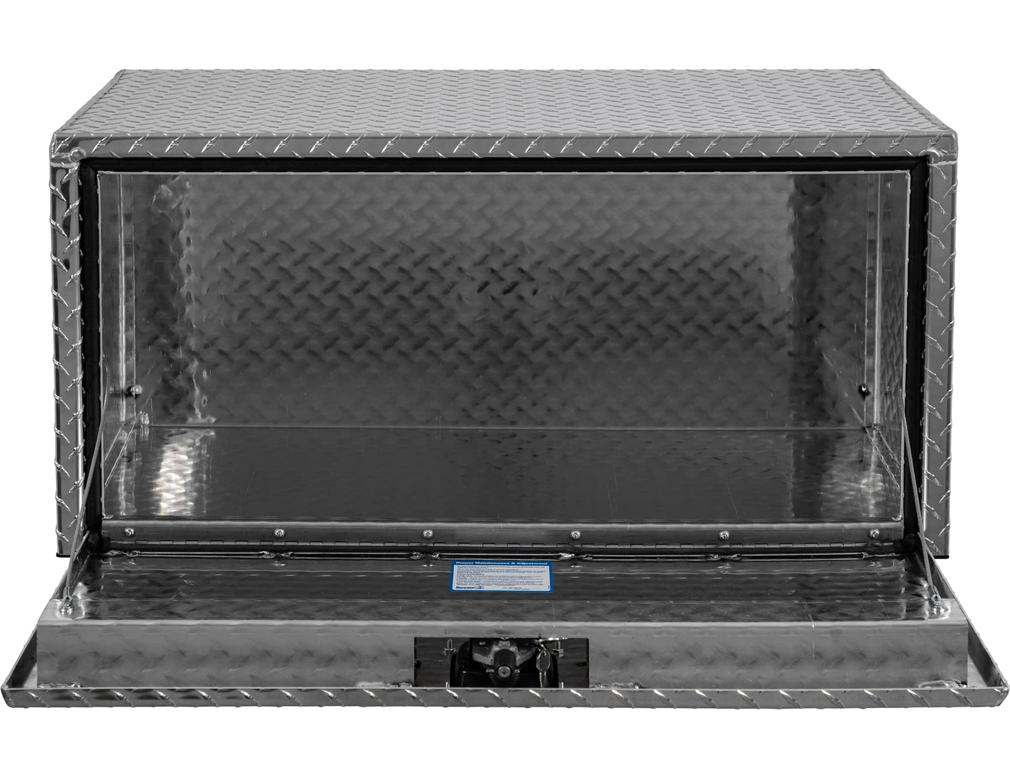 Buyers Products 1705102 Diamond Tread Aluminum Underbody Truck Tool Box, 18 x 18 x 14, Made in USA, .100 in. Thick, Corrosion-Resistant, Locking Compression Latch – Secure Storage for Work Trucks