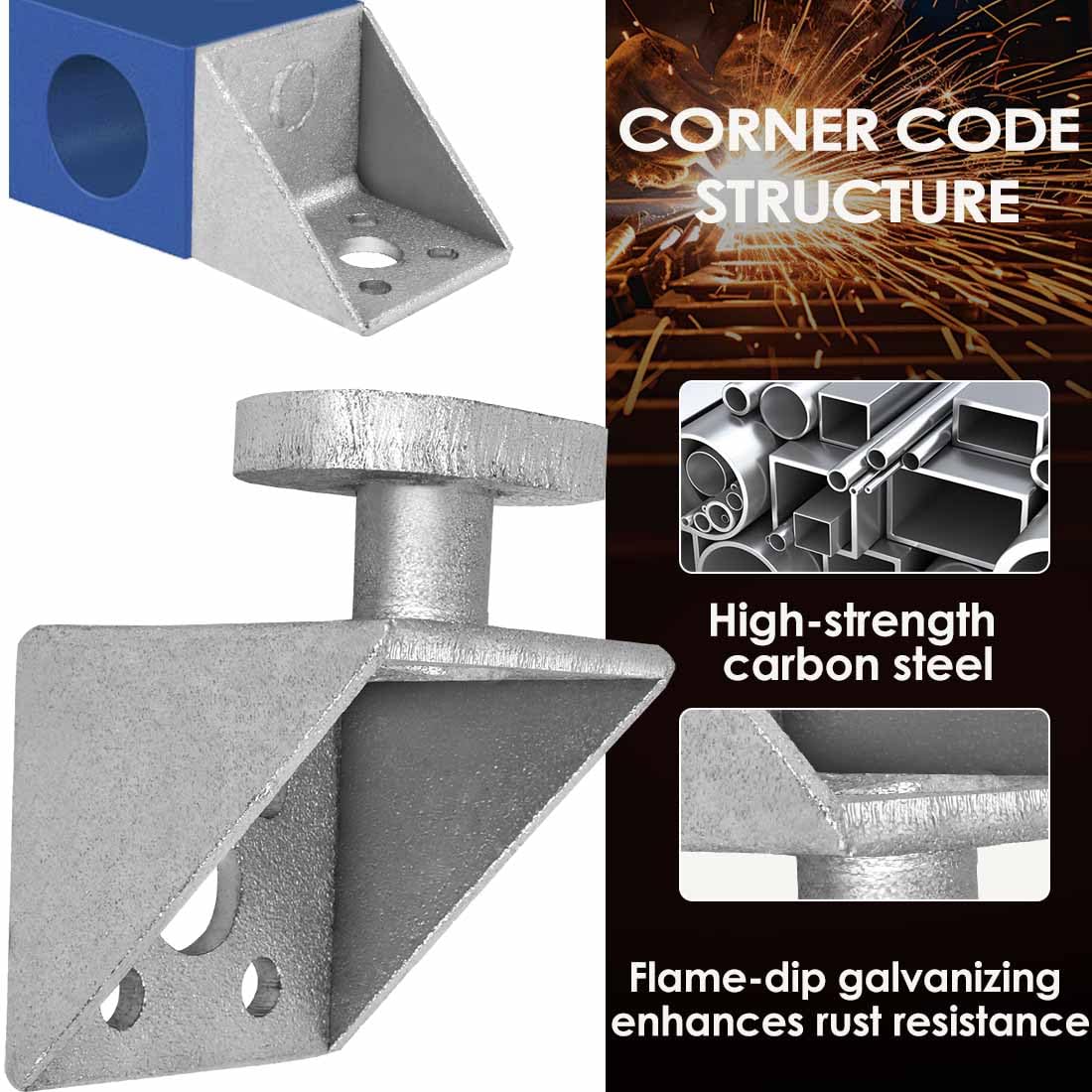 4 Pack Upgraded Shipping Container Ground Anchors, Hot Dipped Galvanized Steel Shipping Containers Side Twist Lock, Shipping Container Door Lock Down Bracket Ground Anchors Tie Downs