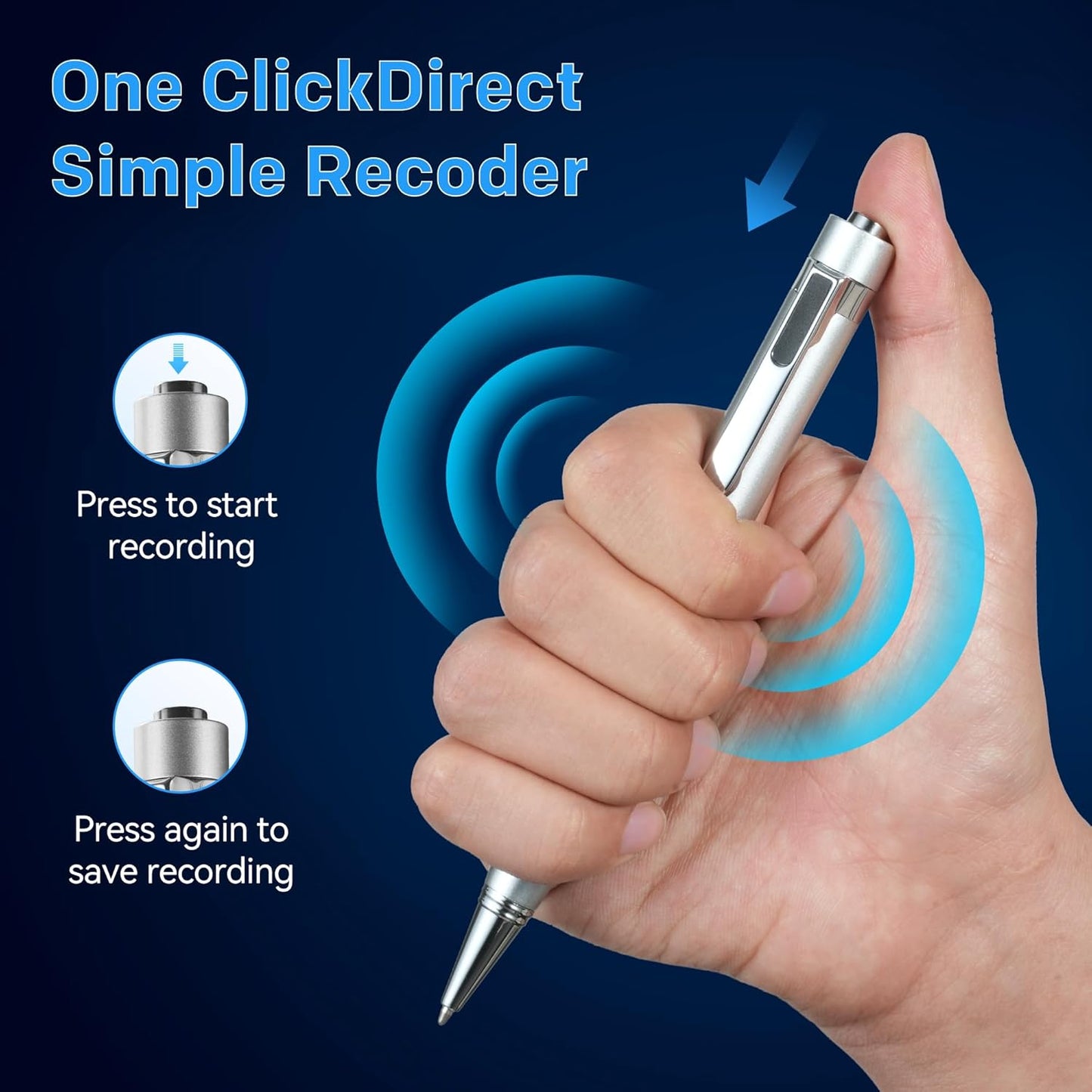 Sanova 64GB Voice Recorder with Playback: Digital Recording Device with Intelligent Noise Reduction for Meetings |