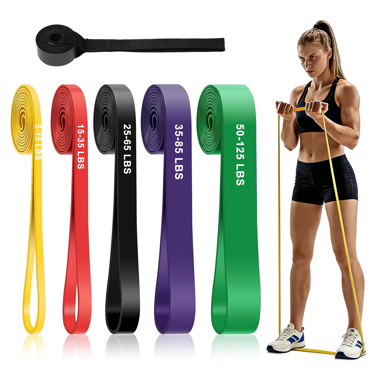 TB3C Pull Up Bands, Resistance Bands Set, Pull-Up Assistance Bands Set for Men & Women, Exercise Workout Bands for Working Out, Body Stretching, Physical Therapy, Muscle Training