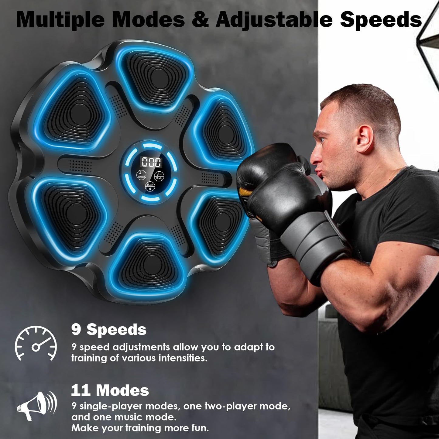 Mukaddar Music Boxing Machine, Large Size Music Punching Machine for Adults Kids, Interactive Boxing Target Wall Mounted with Gloves, Gift for Men and Kid