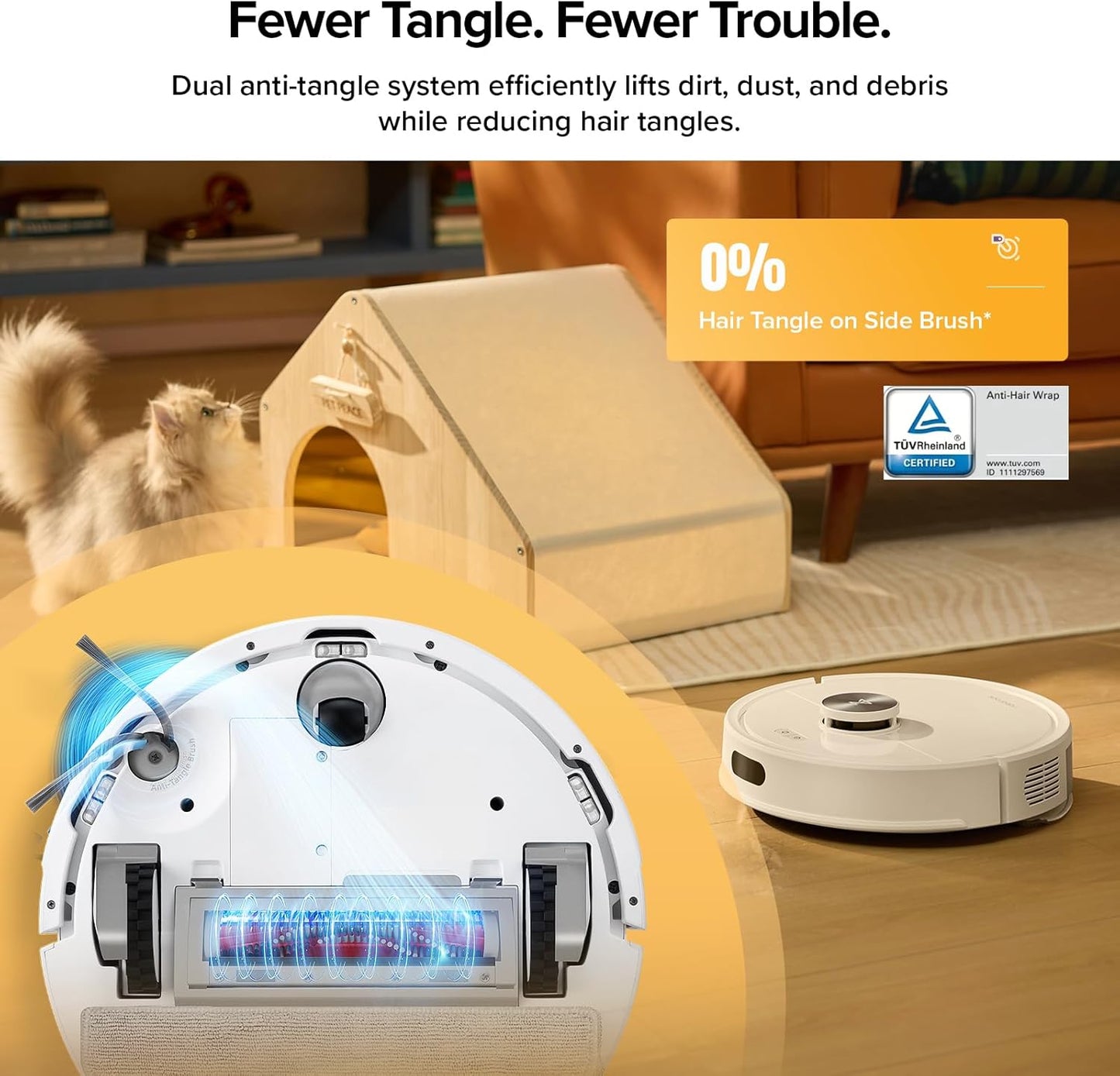 Roborock Q7 M5+ Robot Vacuum & Mop - 10000Pa Suction, Self-Emptying, App Control, White