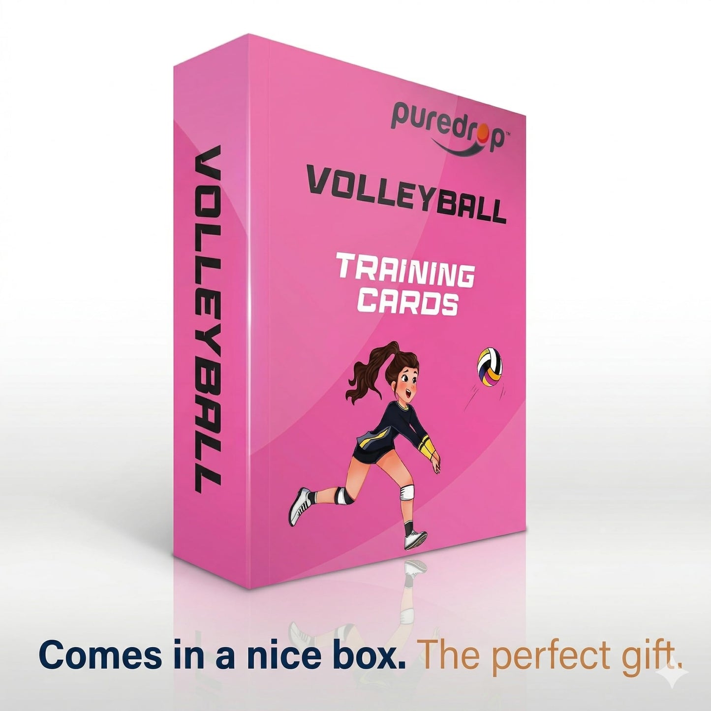 Puredrop Volleyball Training Equipment Aid Cards: Great Training Drills for Solo Practice for Volleyball Players. Coach Exercises that Can be Done at Home Set Pass Serve Spike Block Trainer