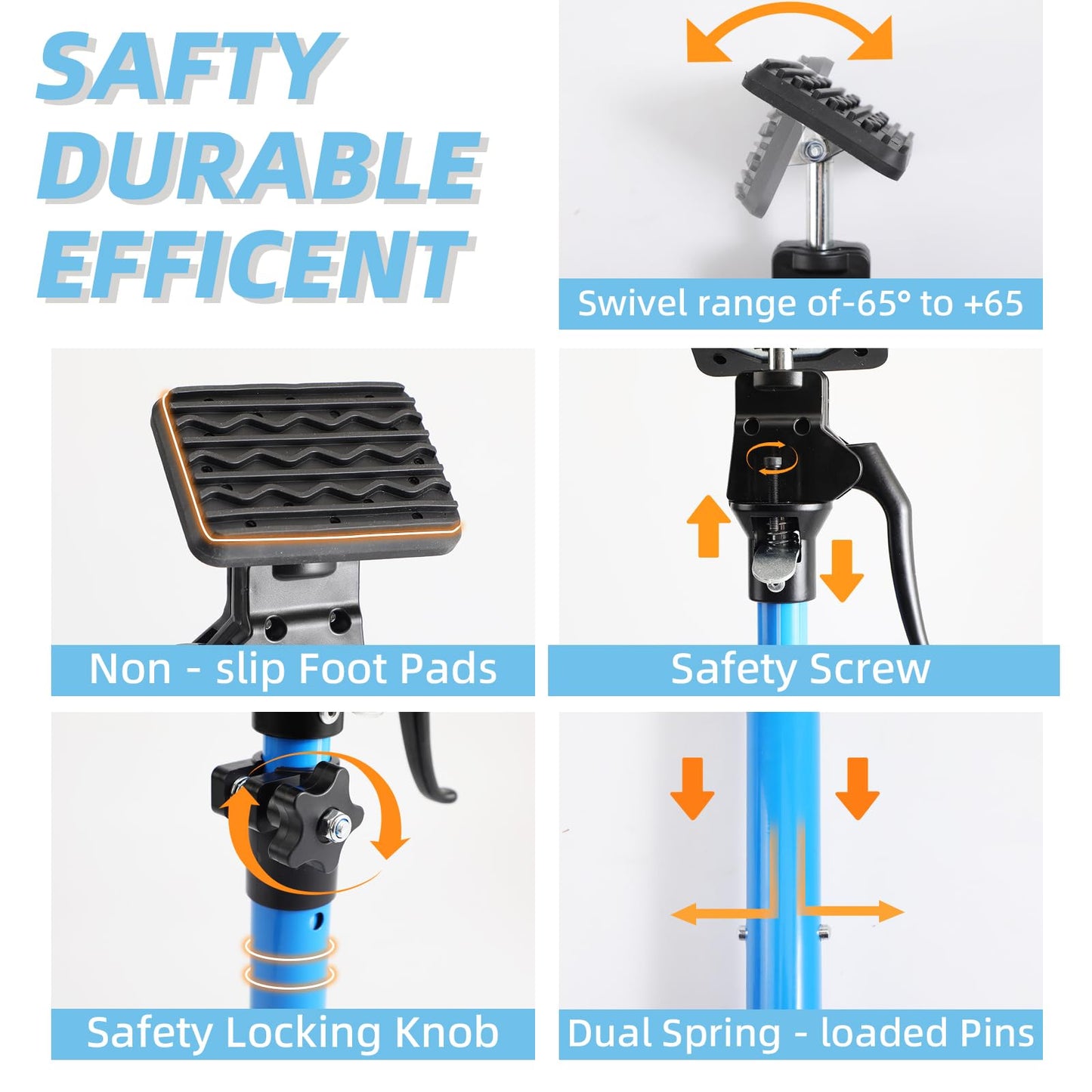 Cabinet Jacks for Installing Cabinets, Heavy Duty Third Hand Support Pole,Drywall Jack,Premium Dust Barrier Pole,Telescopic Adjustable Support Pole For Celling Extend from 49.2 to 114.2 inches 4PC