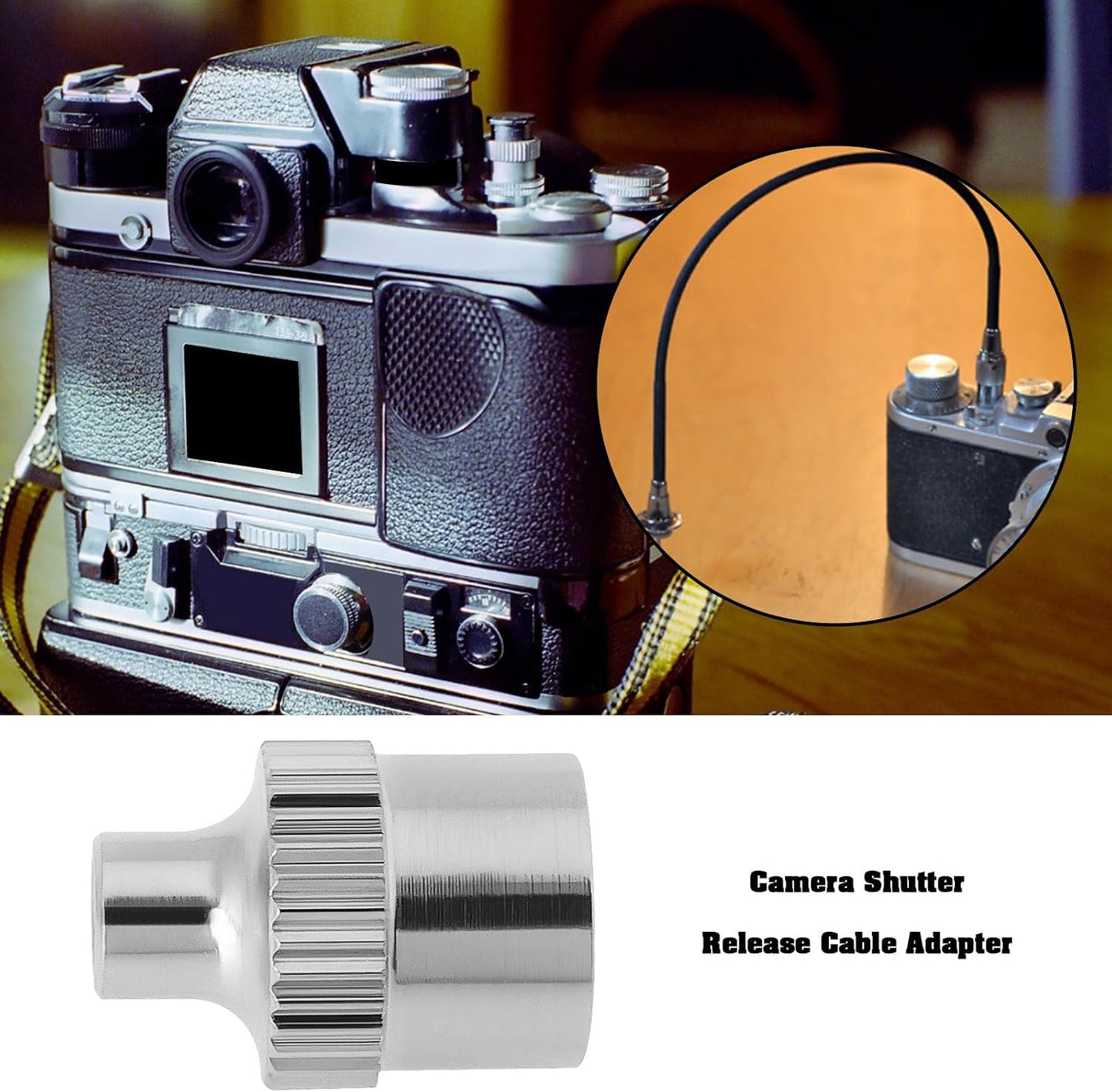 1pc F2 F2A F2SB F2AS SING F LTD Camera Shutter Release Cable Adapter Compatible with Nikon FTn Compatible with Leica