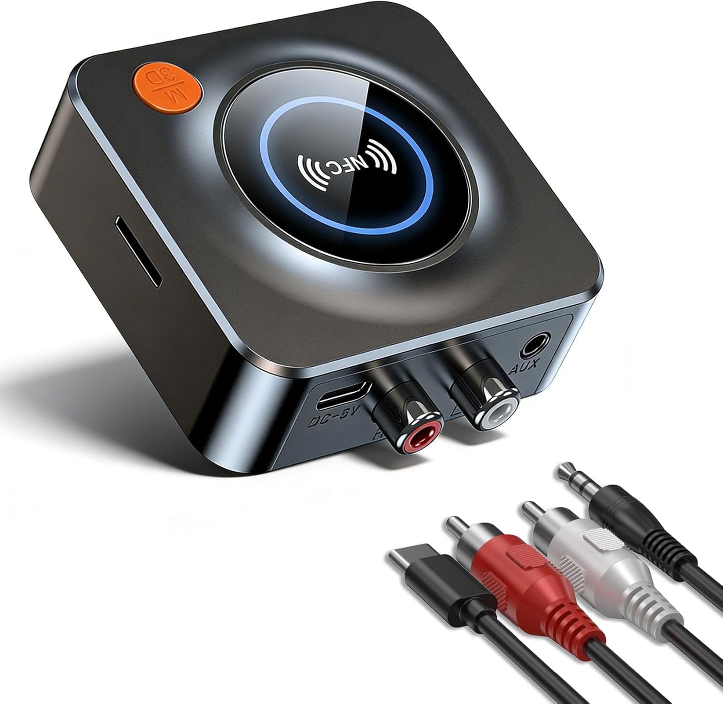 KAIY Bluetooth Receiver for Home Stereo, AUX RCA to Bluetooth Adapter for Old Speakers, NFC Wireless Audio Receiver