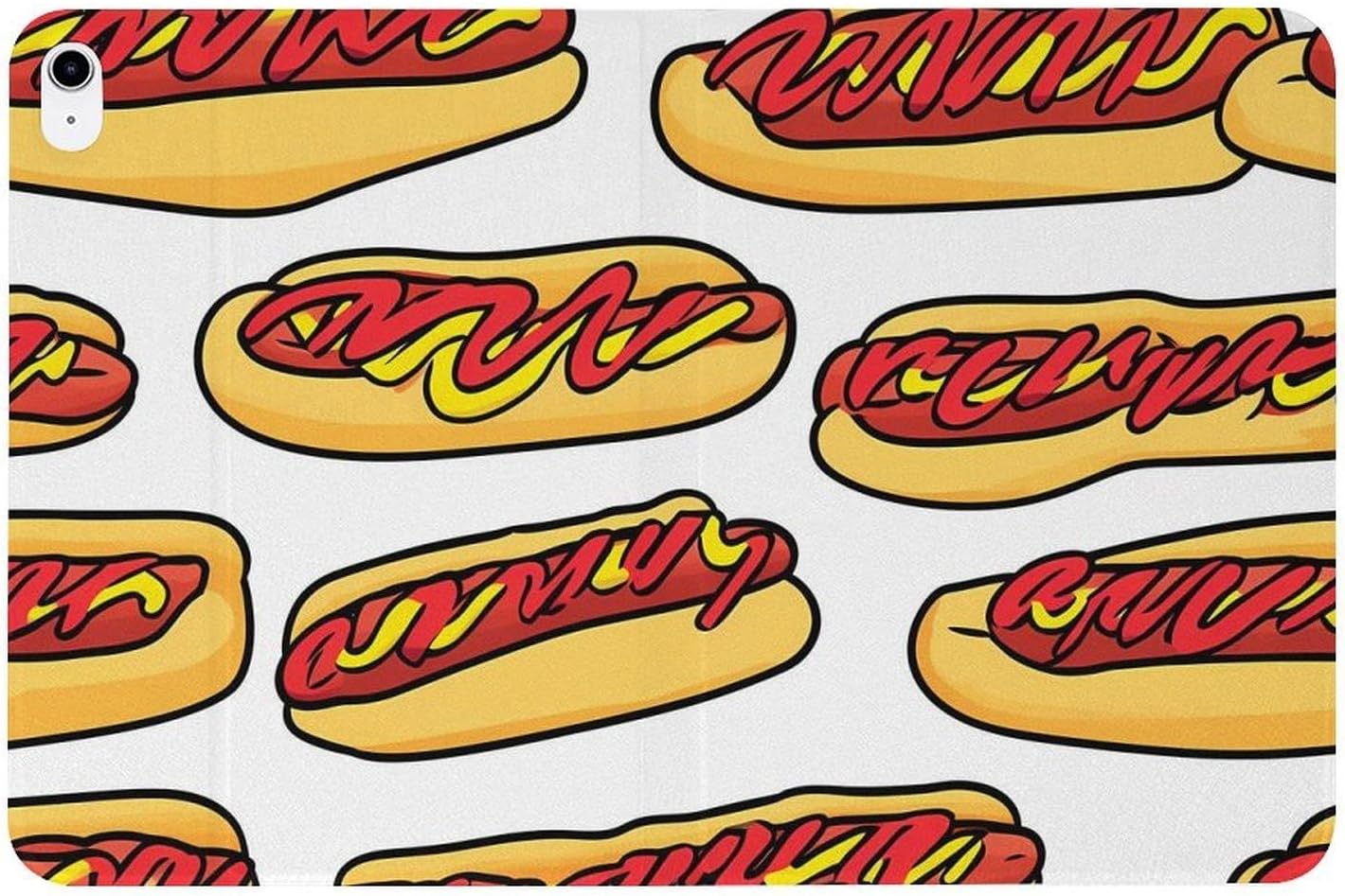 Generic 10th 9th 8th 7th (2021/2020/2019) Hot Dogs Mustard Ketchup Fashion Case Compatible with Generation Protective