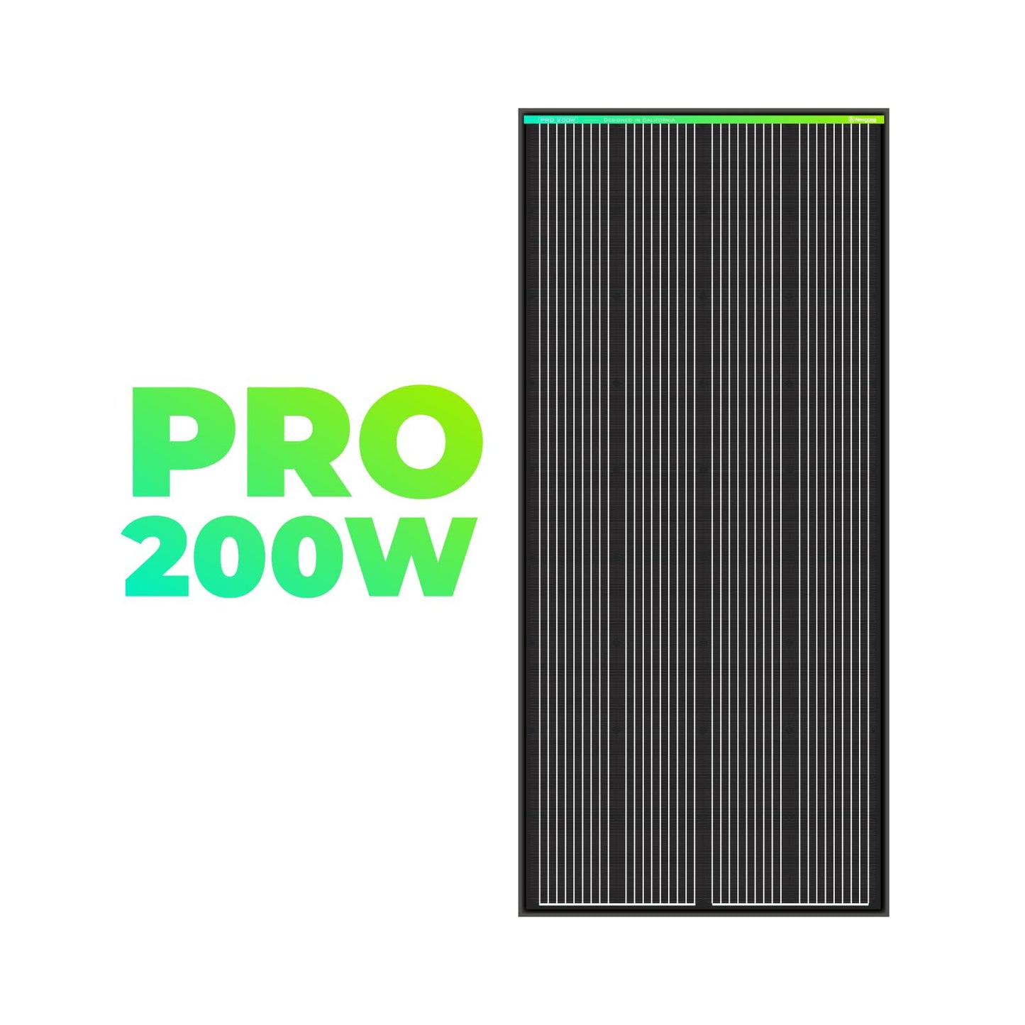Newpowa PRO 200 Watt 12 Volt Monocrystalline 200W 12V Solar Panel, 9 busbar PV Module, High Efficiency Mono Module RV Marine Boat Off Grid