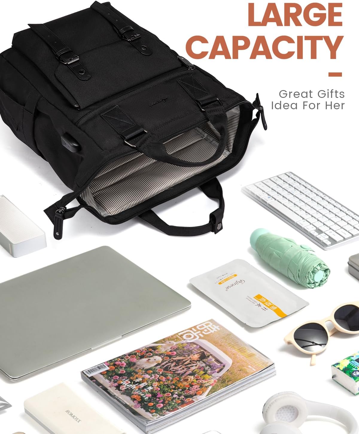 Backpack Commuter Backpack Backpack 17 Inch, LOVEVOOK Laptop for Women Work Travel Business Computer Bag Doctor Nurse