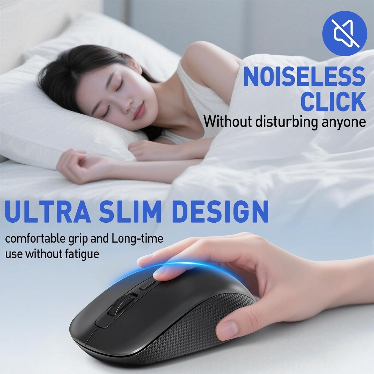 Yeemie Pro 19 3 2.4GHz Wireless Number Pad and Mouse Combo, Key USB Keypad and Adjustable DPI Silent Mouse, Ultra Slim
