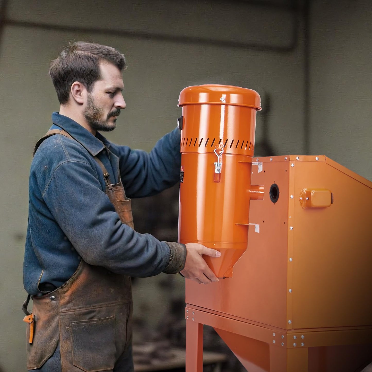 Dust Collection System: 1.6-HP Dust Collector Media Reclaimer with 1.8 Gallon Capacity - Universal Fit for Sandblaster Cabinets and Media Blasters