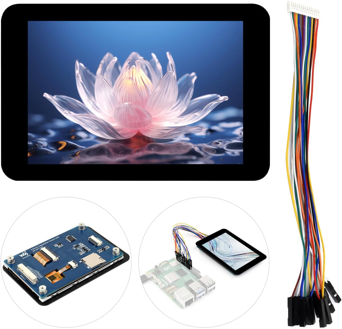 waveshare 3.5inch 5/4B/3B/Zero/Zero 2W/Pico ESP32 Arduino,320480 Capacitive Touch Display Module, Compatible