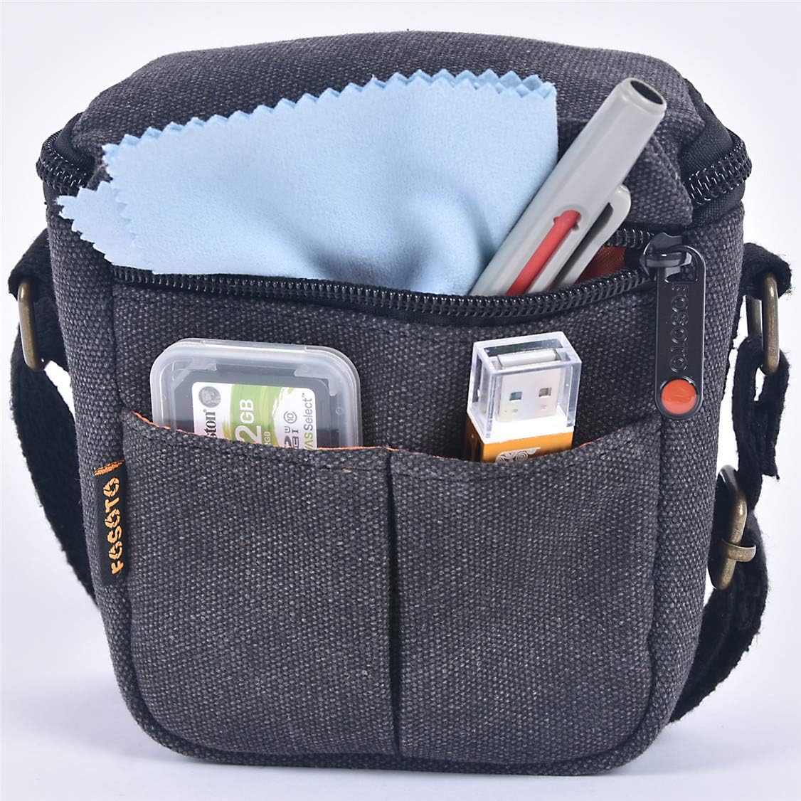 FOSOTO SX740 SX540 G7X G9X a6000 a6100 a6400 A6500 RX100 DSC-W830 W800 GX85 XE3 L340 L31 J5 Camera Case Bag for Canon