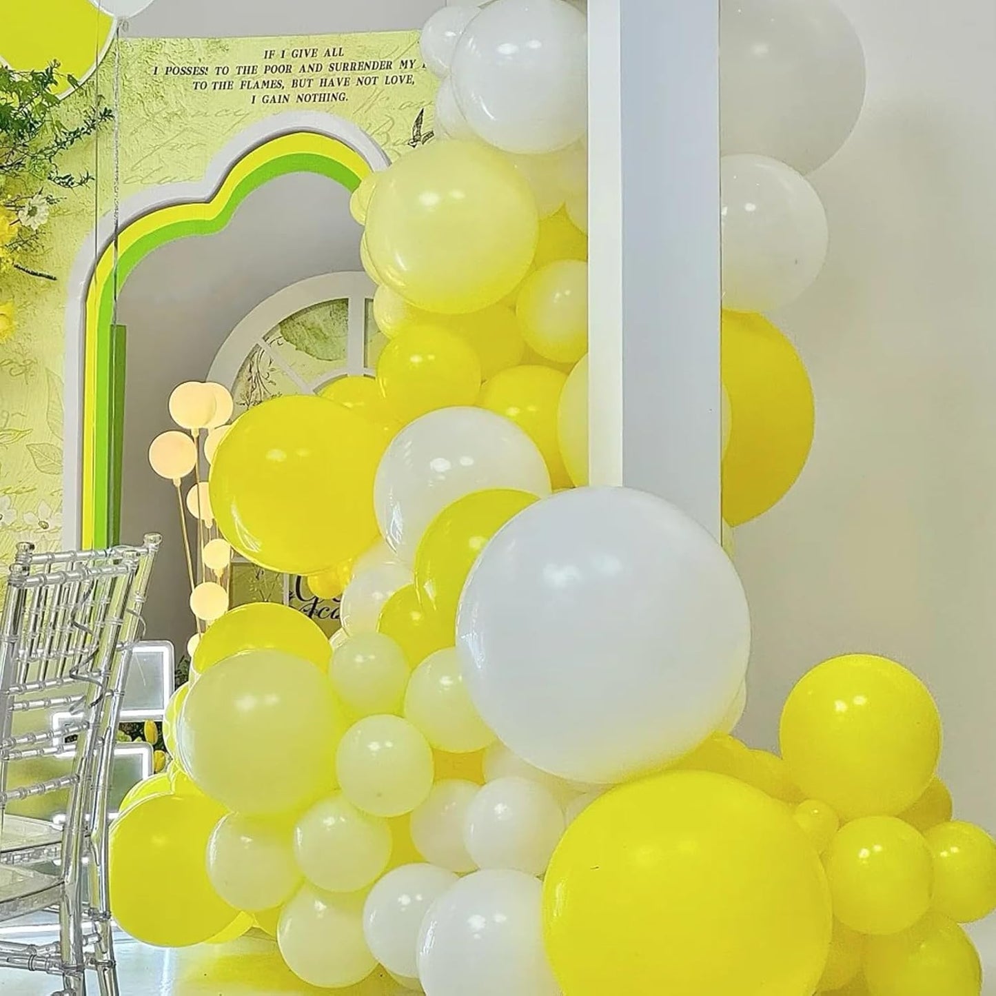 Voircoloria Pastel Yellow Balloons - 66 Pack of 12-Inch Light Yellow Latex for Parties & Celebrations