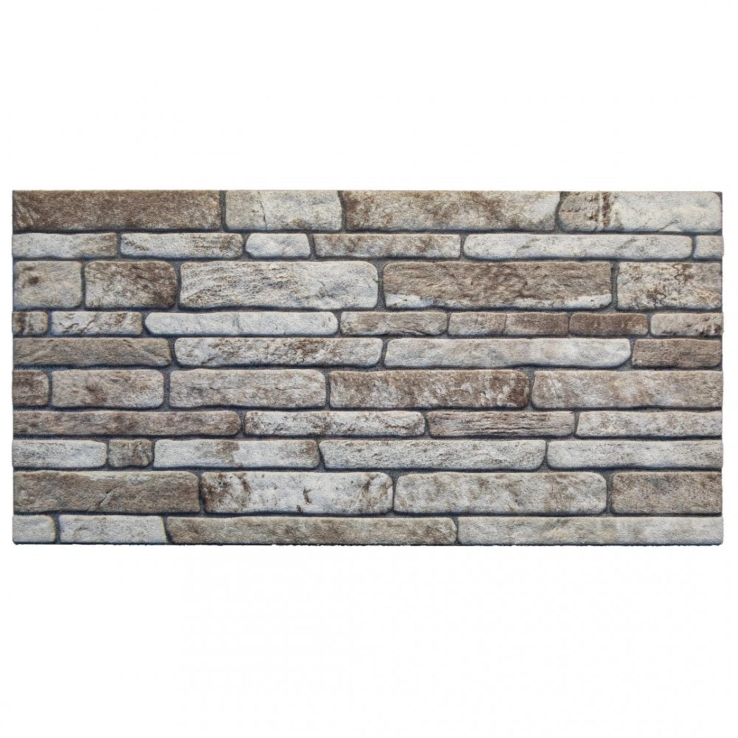 Dundee Deco 3D Wall Panels Faux Brick - Cladding, Light Brown Grey Stone Look Wall Paneling, Styrofoam Facing for Living Room, Kitchen, Bathroom, Balcony, Bedroom, Set of 10, Covers 53 sq ft